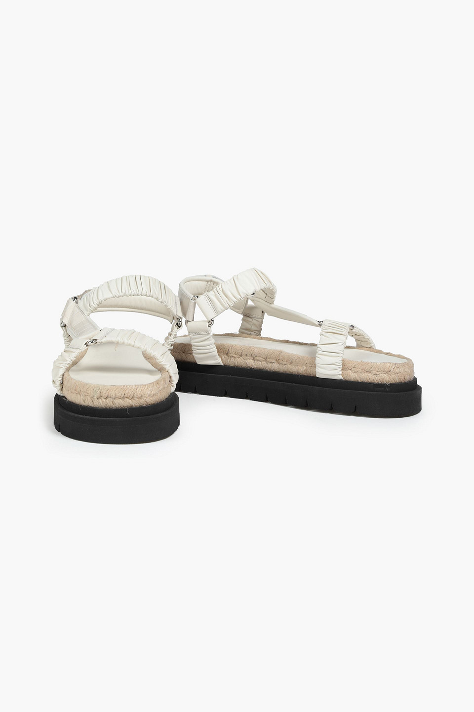 3.1 Phillip Lim Noa Smooth And Croc-effect Leather Platform Sandals In Cream