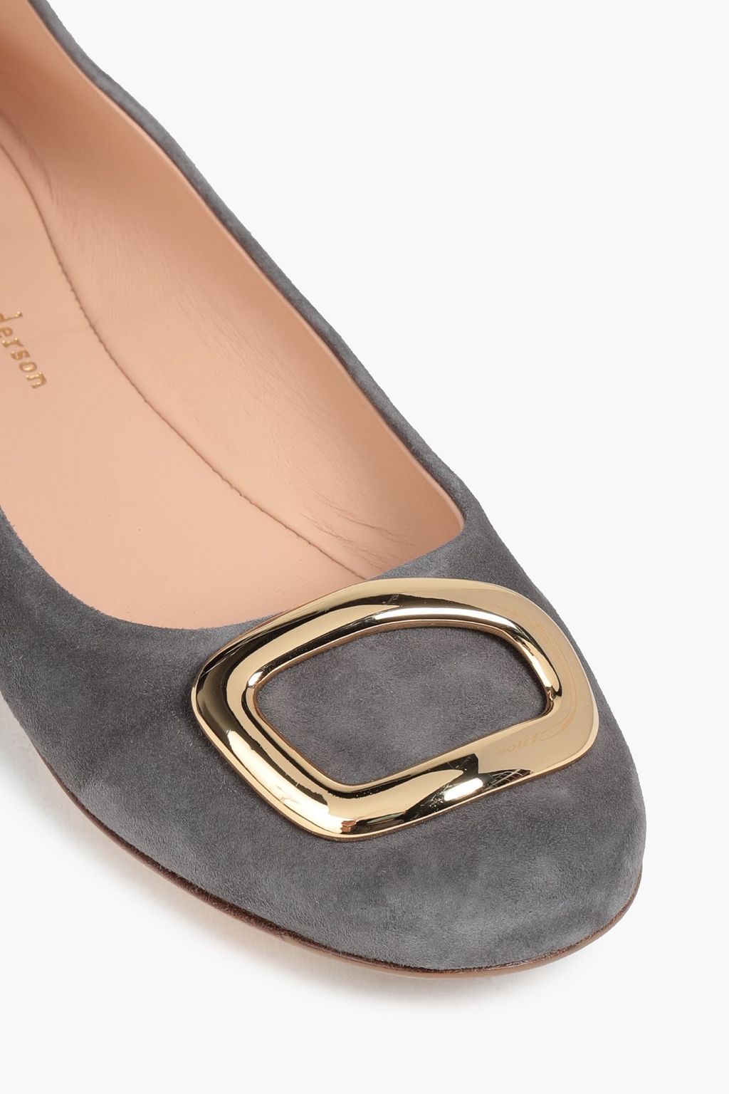 RUPERT SANDERSON Vedette embellished suede ballet flats