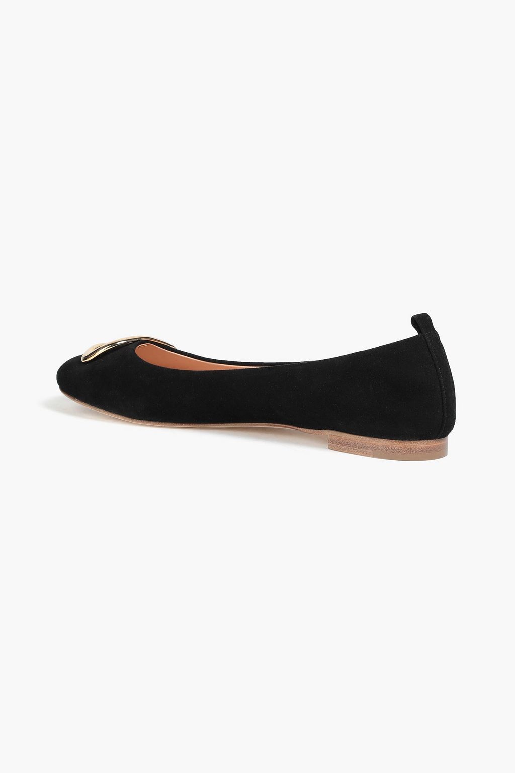 RUPERT SANDERSON Vedette embellished suede ballet flats