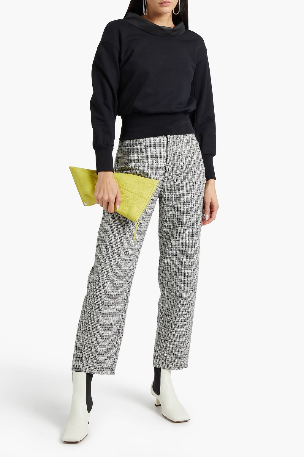 3.1 PHILLIP LIM Shell-trimmed French cotton-terry sweatshirt