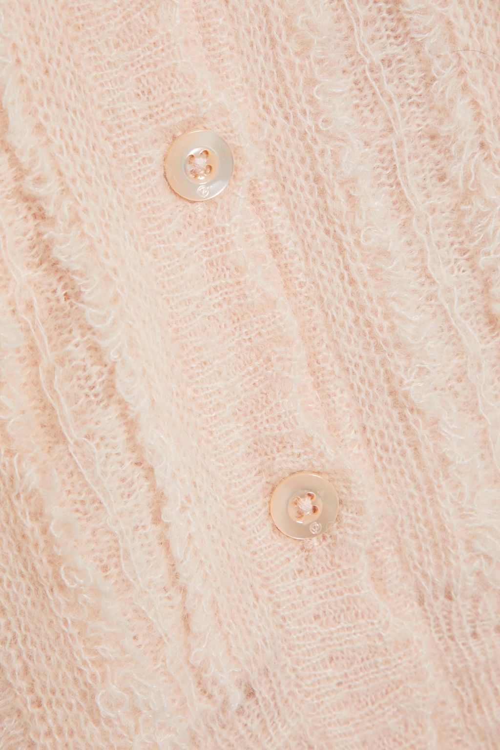 3.1 PHILLIP LIM Scalloped frayed alpaca-blend cardigan