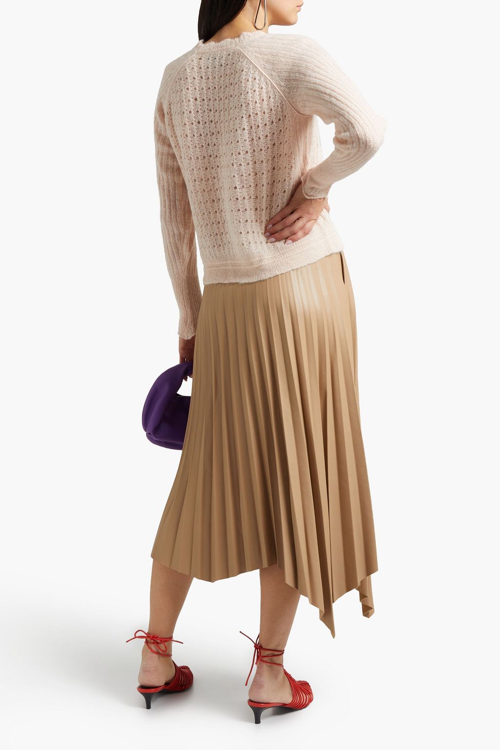 3.1 PHILLIP LIM Scalloped frayed alpaca-blend cardigan