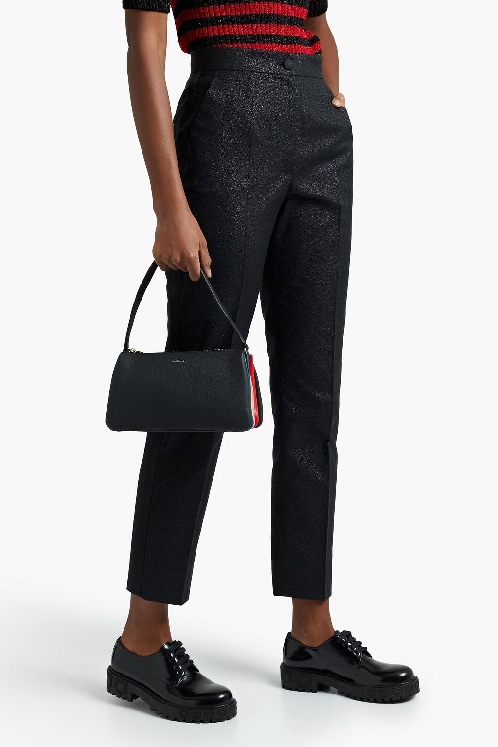 PAUL SMITH Pebbled-leather shoulder bag