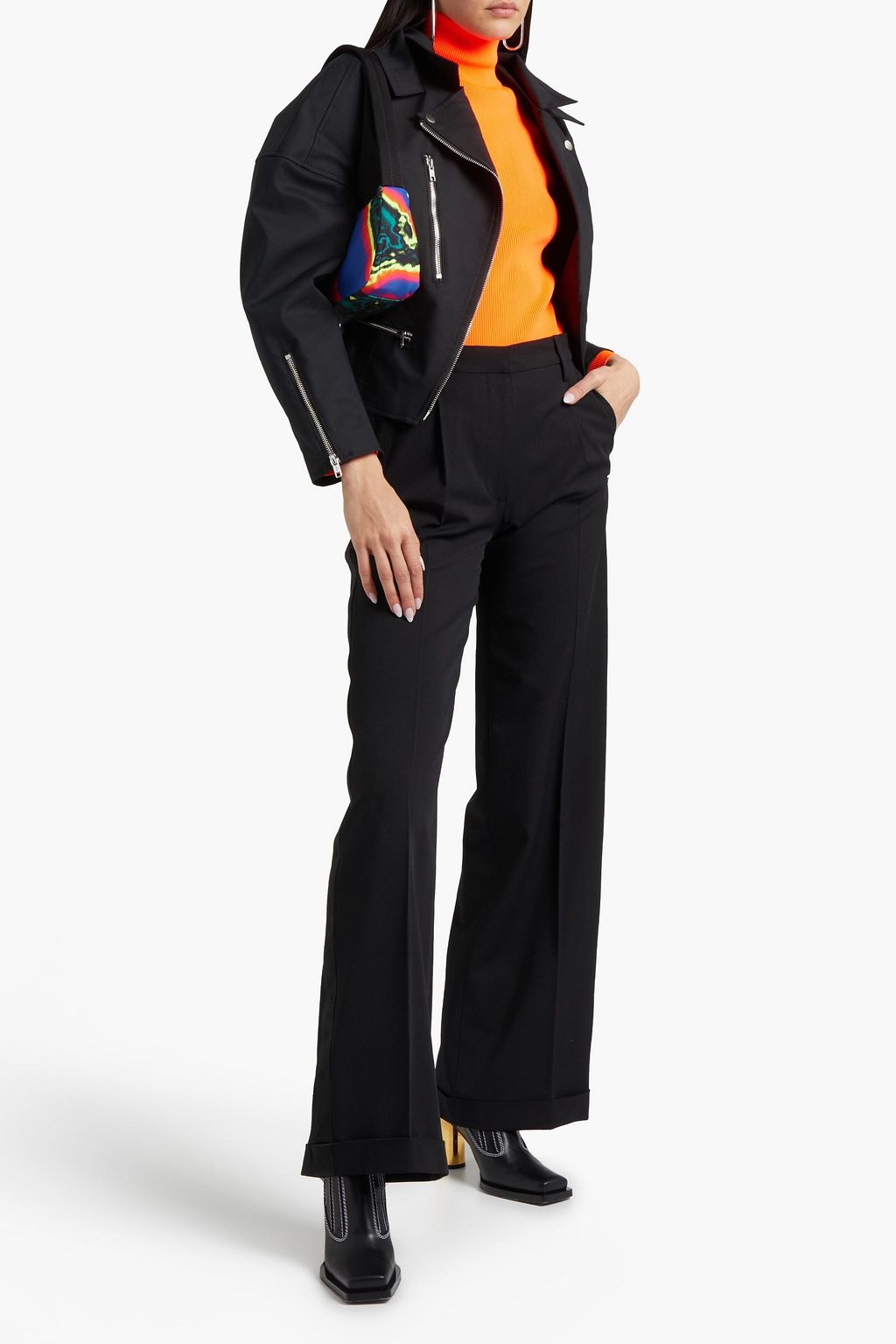 3.1 PHILLIP LIM Cotton-blend biker jacket