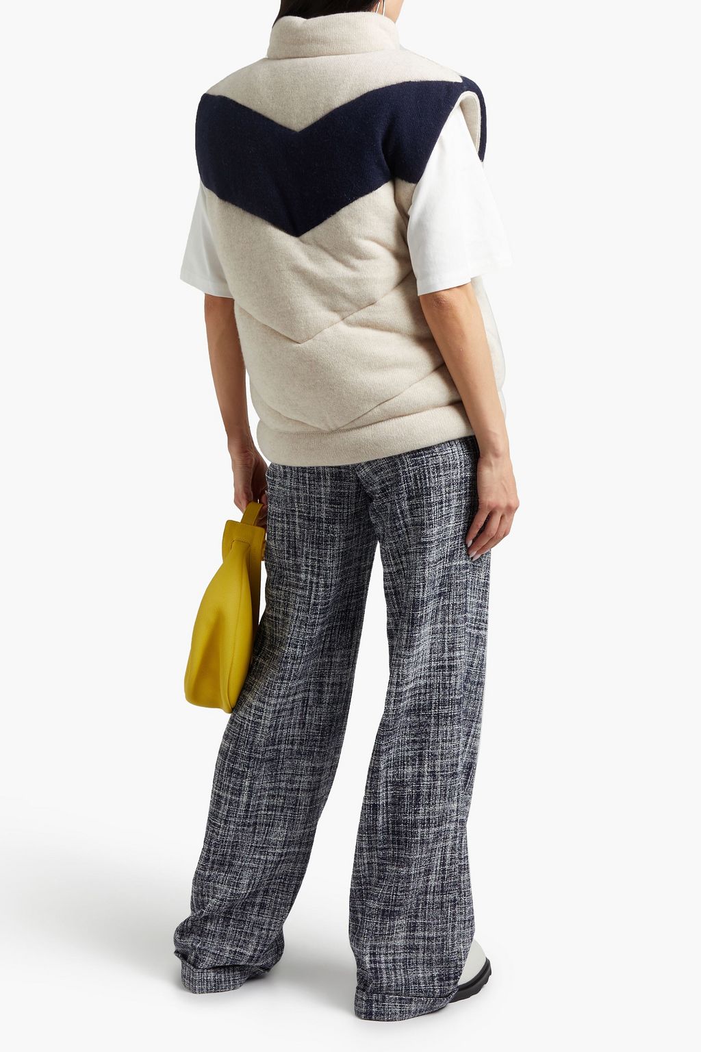 3.1 PHILLIP LIM Two-tone quilted wool-blend vest