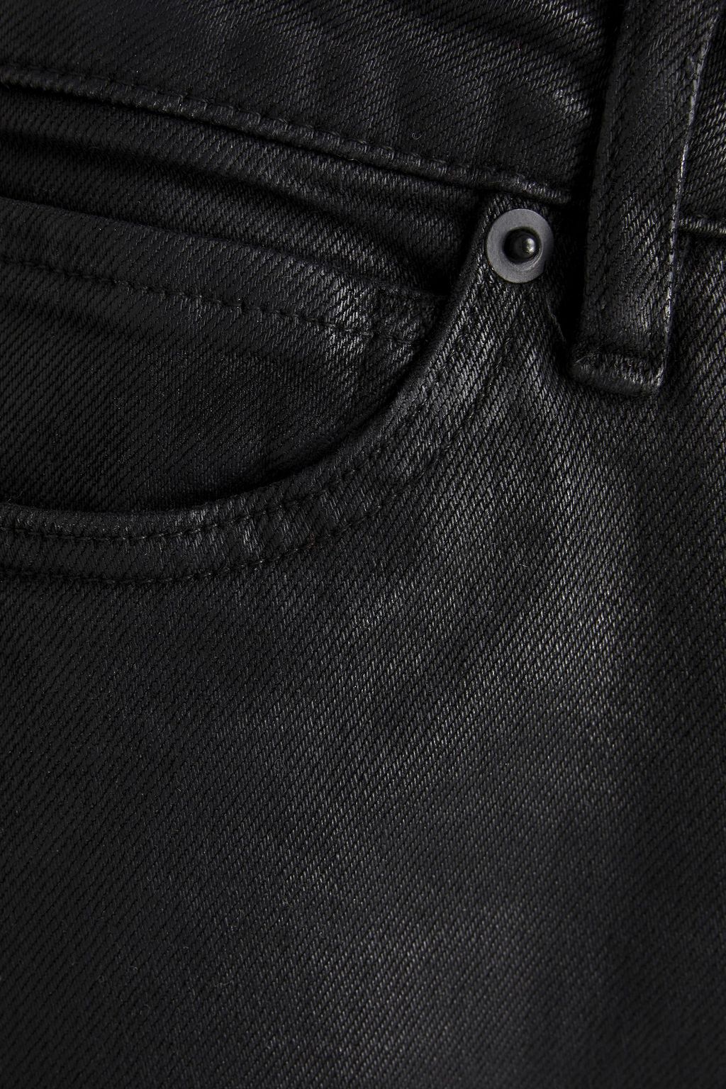 3X1 NYC Elizabella coated denim midi skirt