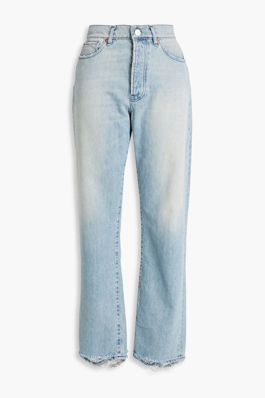 3X1 Sabina distressed mid-rise straight-leg jeans | THE OUTNET