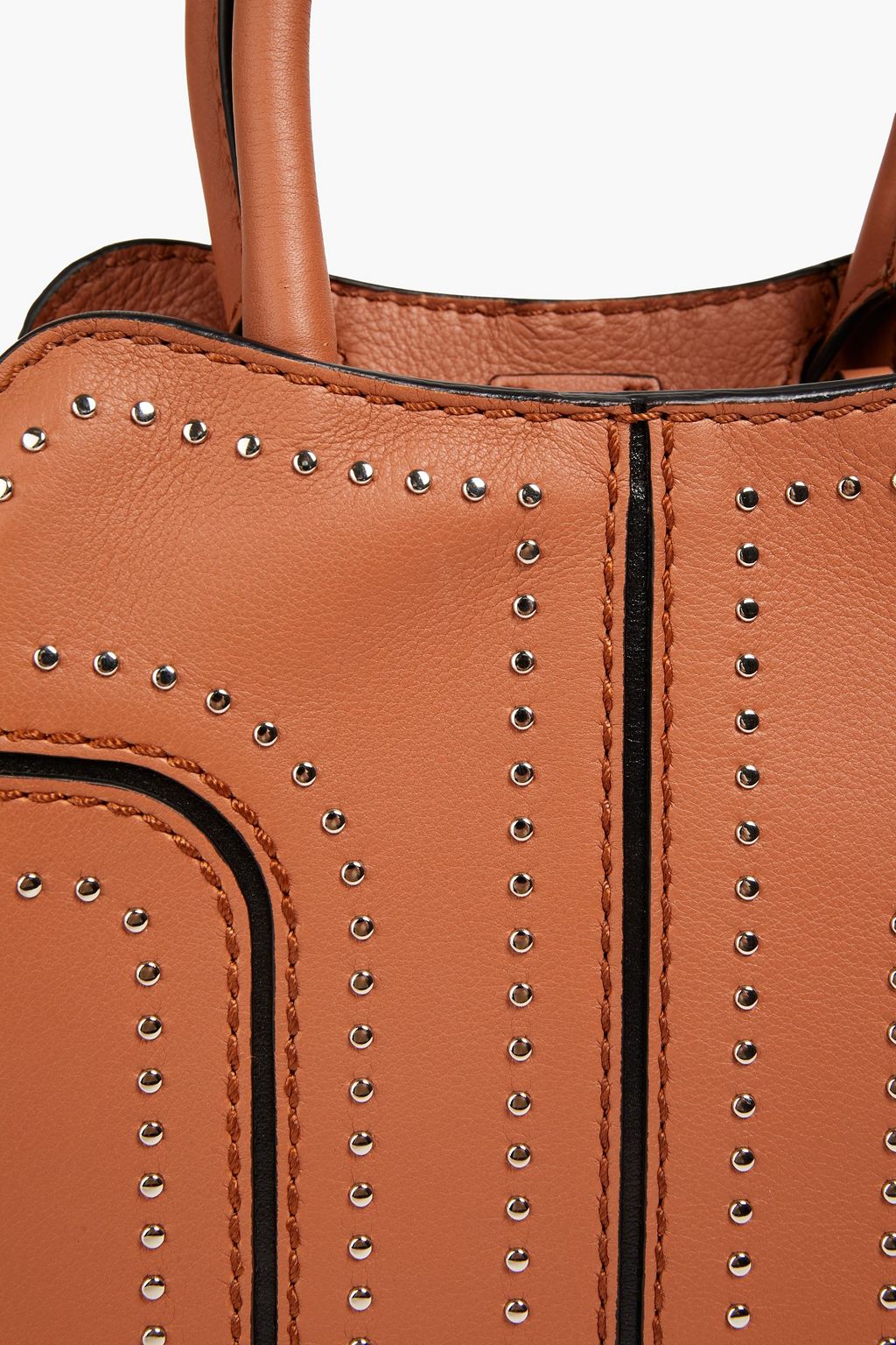 TOD'S Tote Bag aus Narbenleder mit Nieten
