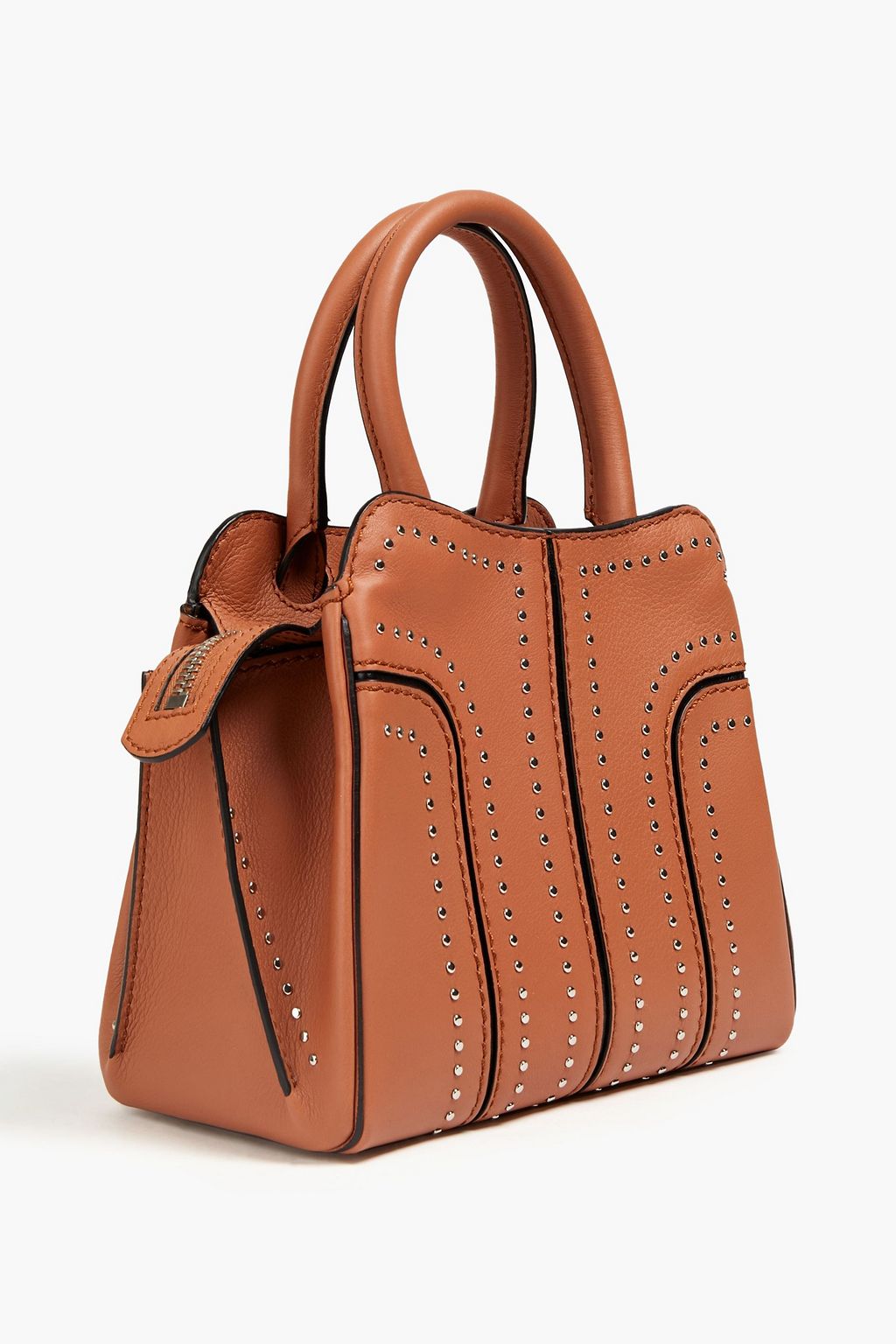 TOD'S Tote Bag aus Narbenleder mit Nieten