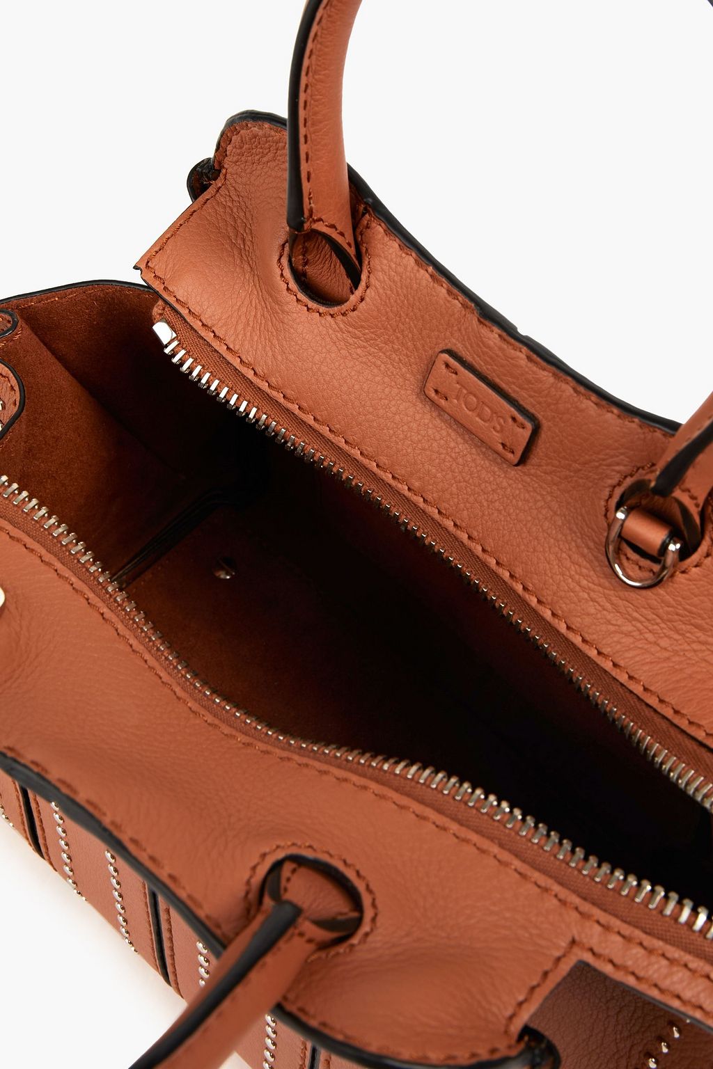 TOD'S Tote Bag aus Narbenleder mit Nieten