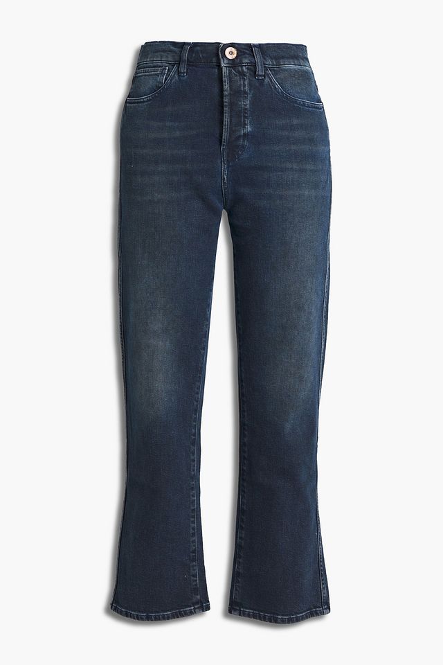 Austin cropped high-rise straight-leg jeans