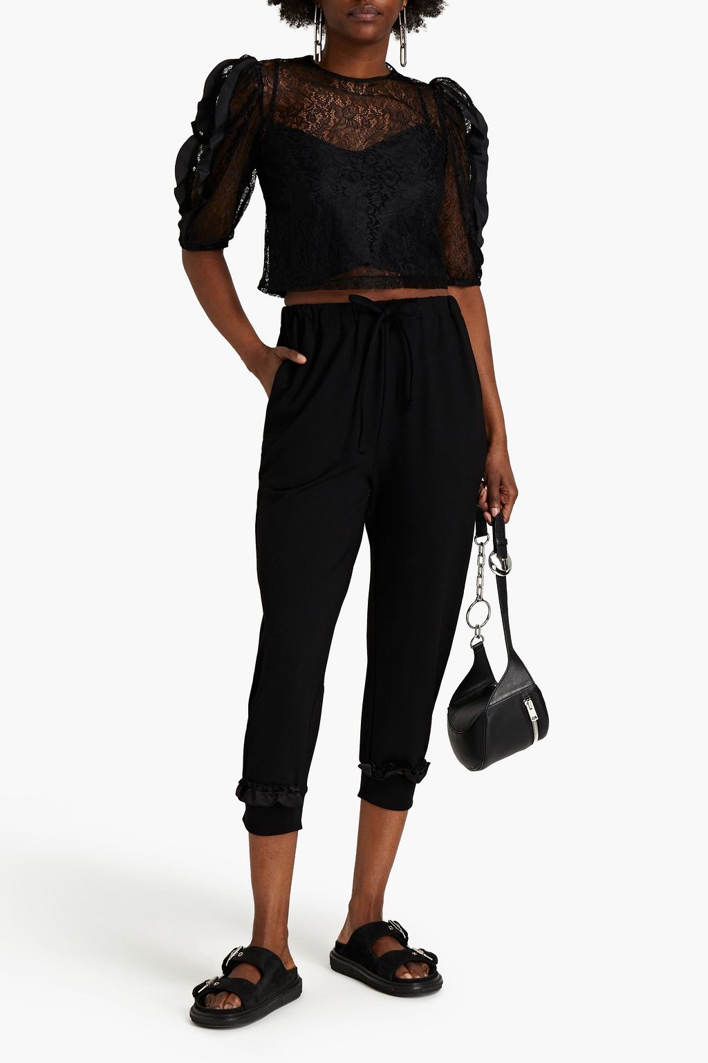 SIMONE ROCHA Cropped jersey tapered pants