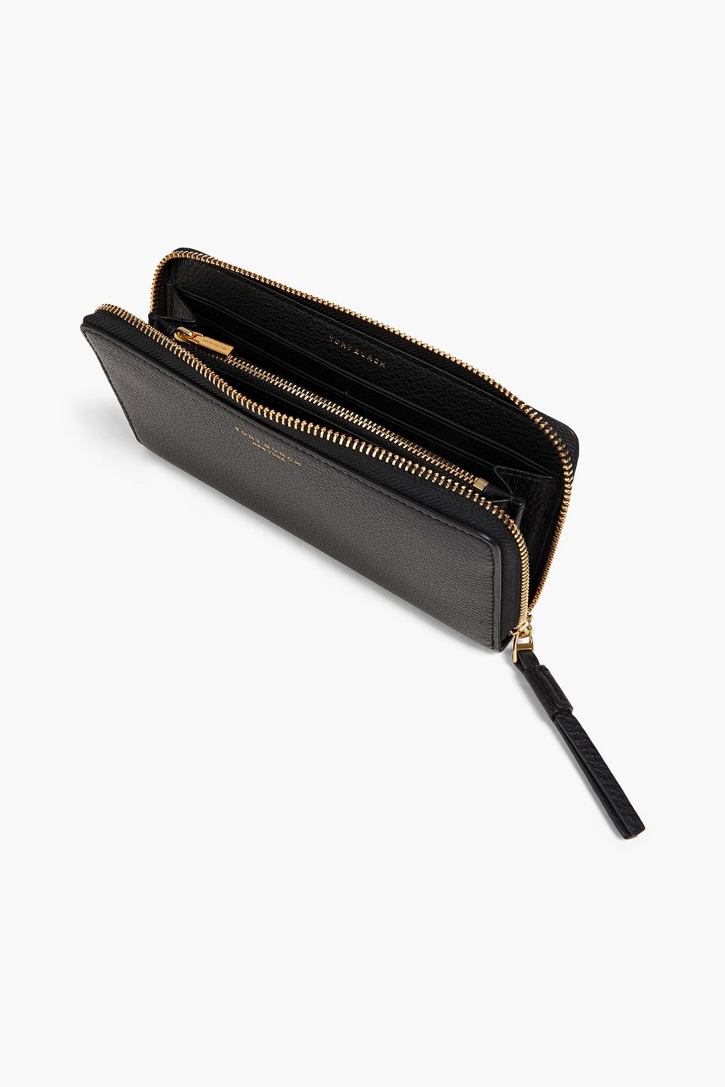TORY BURCH Perry pebbled-leather continental wallet