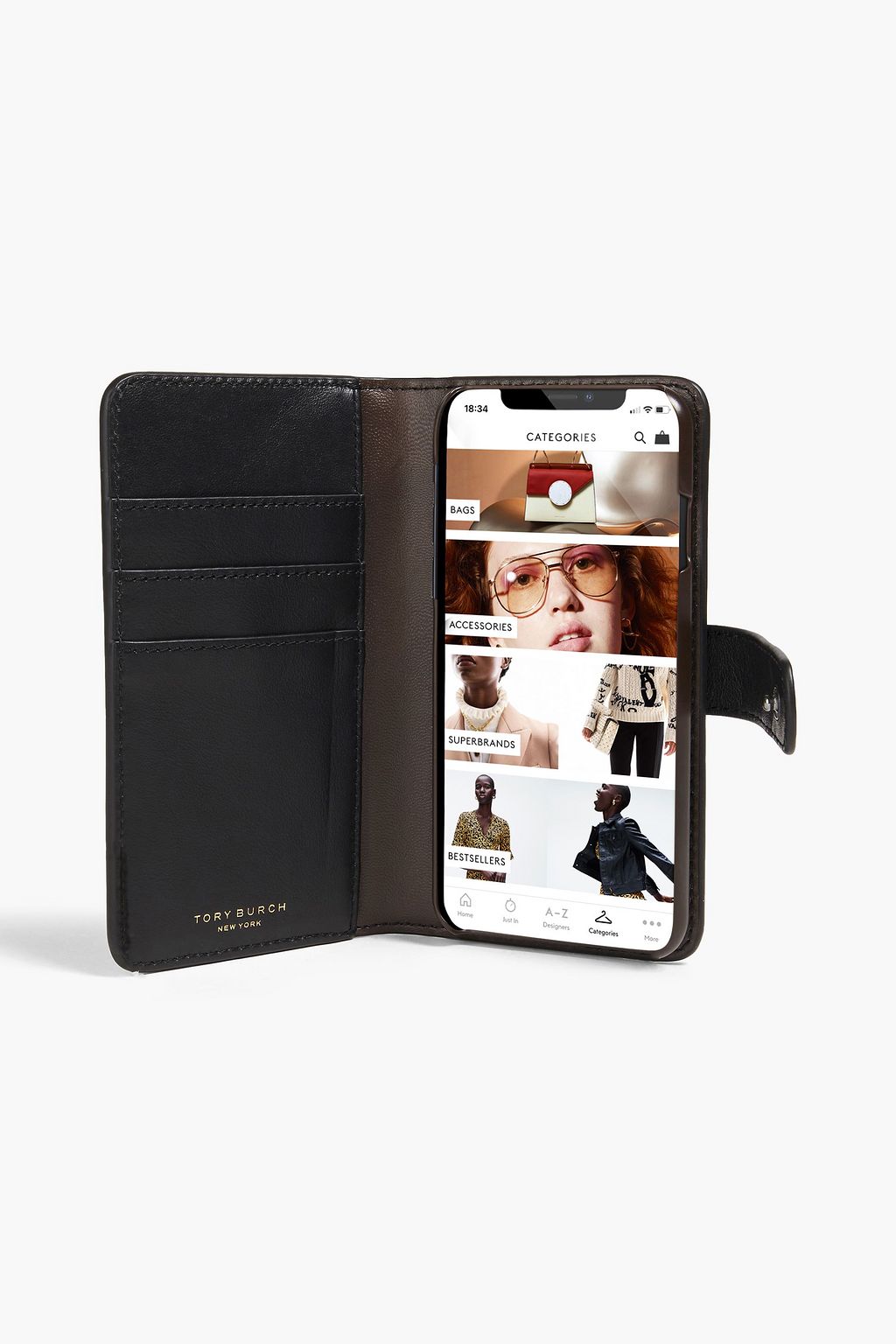 TORY BURCH Quilted leather iPhone 8 case