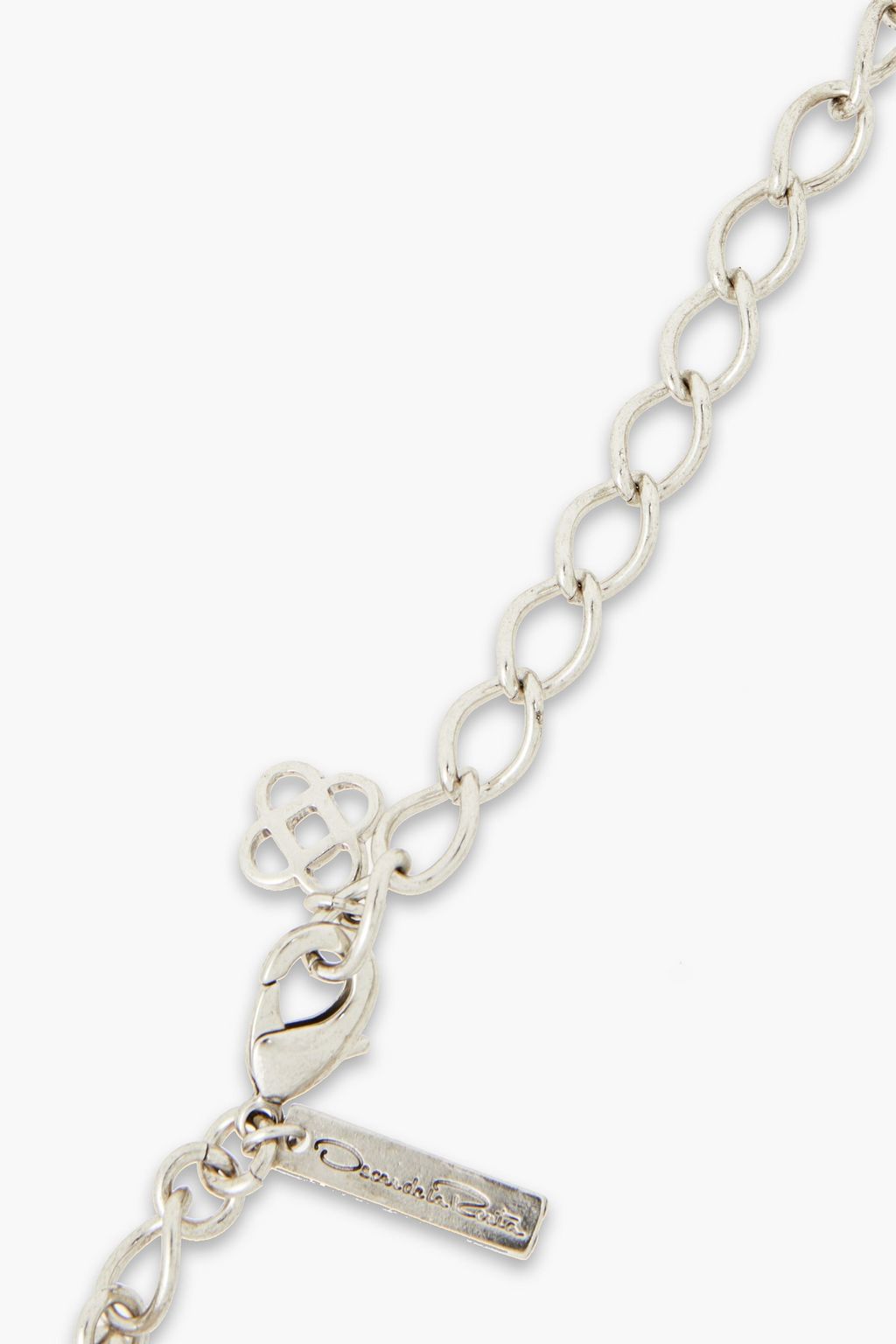 OSCAR DE LA RENTA Silver-tone crystal necklace