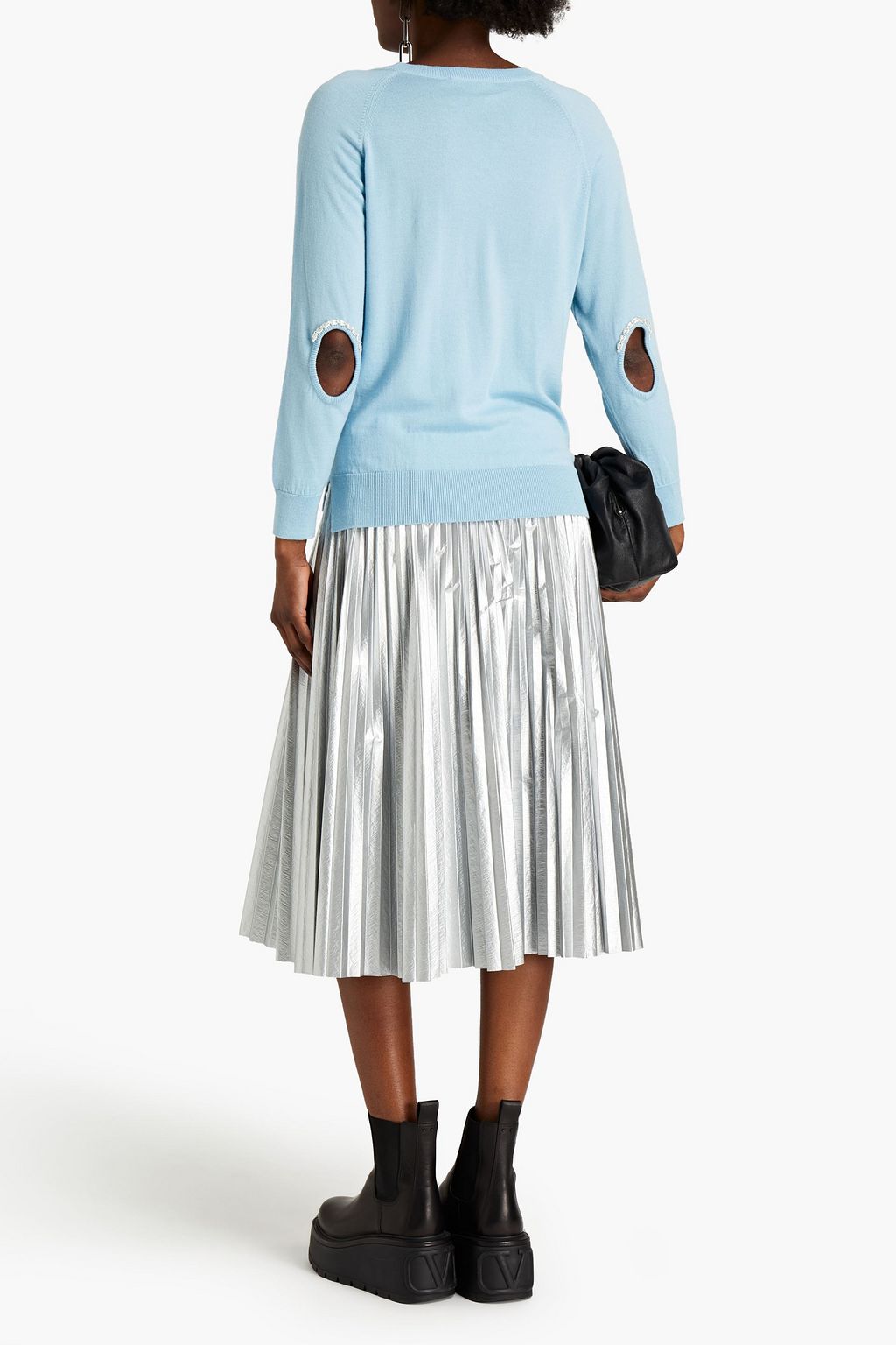 SIMONE ROCHA Cutout embellished wool and silk-blend sweater