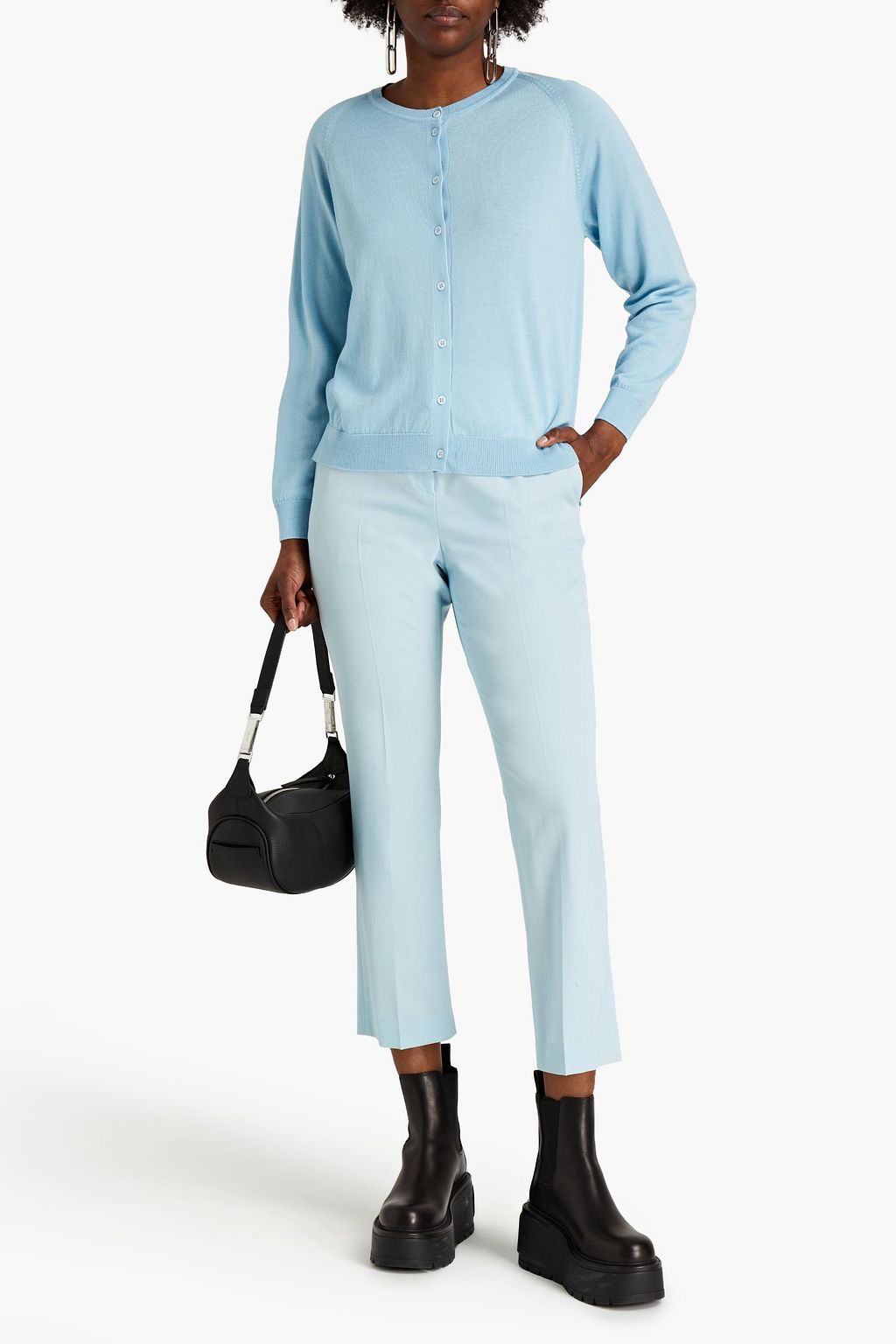 SIMONE ROCHA Cutout embellished wool and silk-blend cardigan