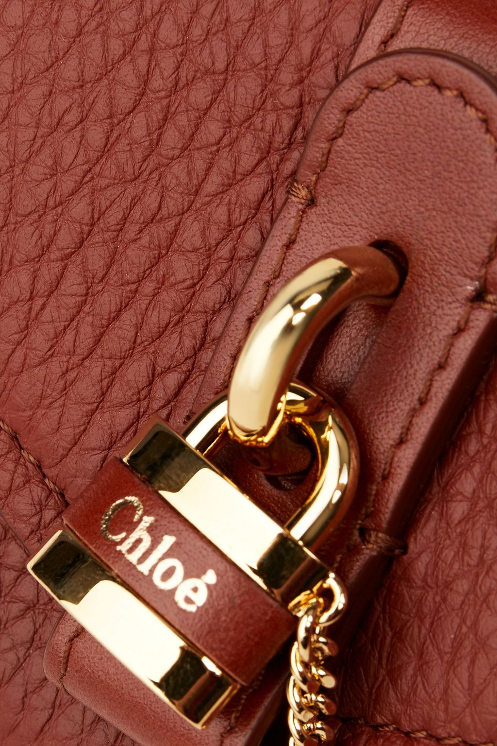 CHLOÉ Aby pebbled-leather wallet