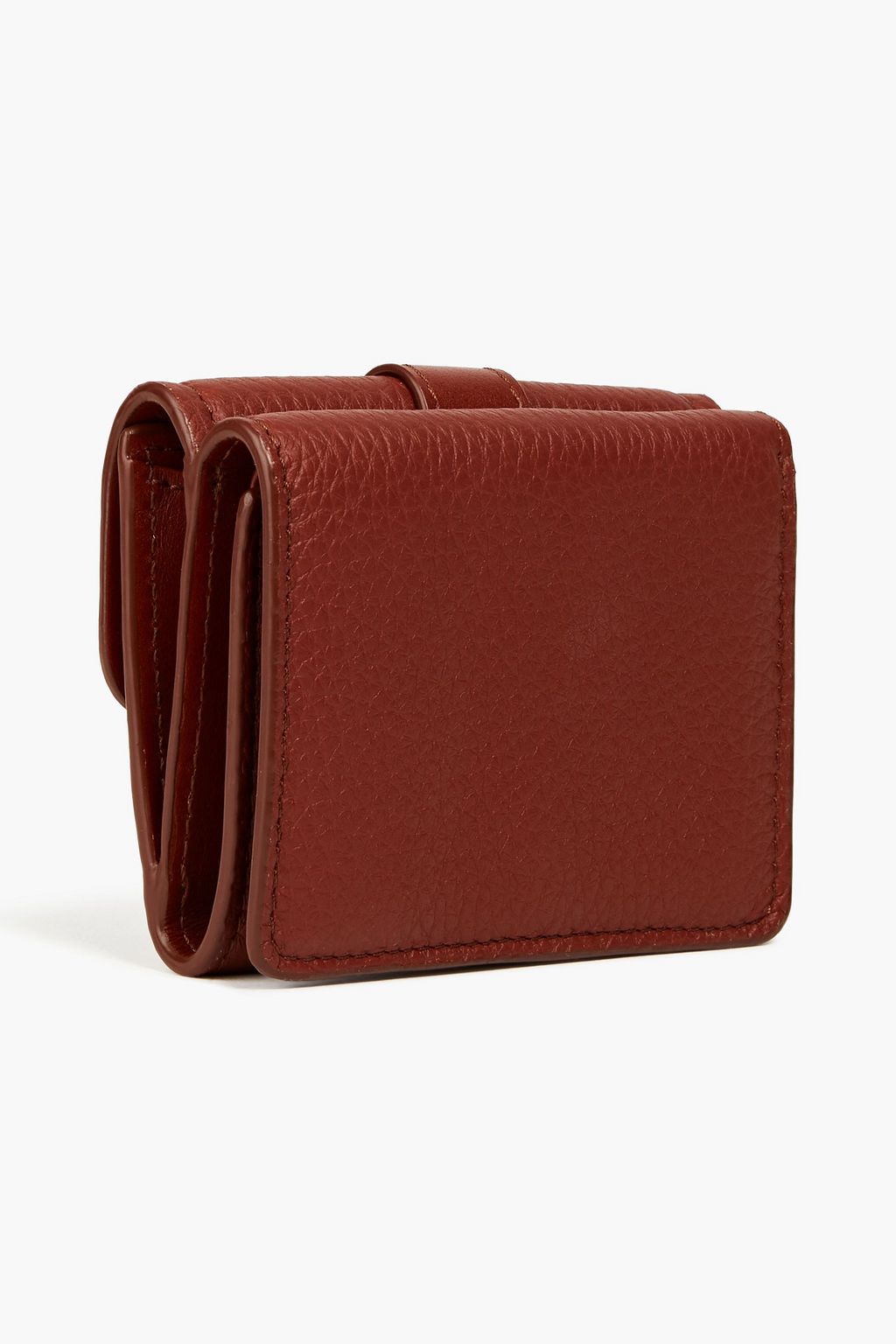 CHLOÉ Aby pebbled-leather wallet