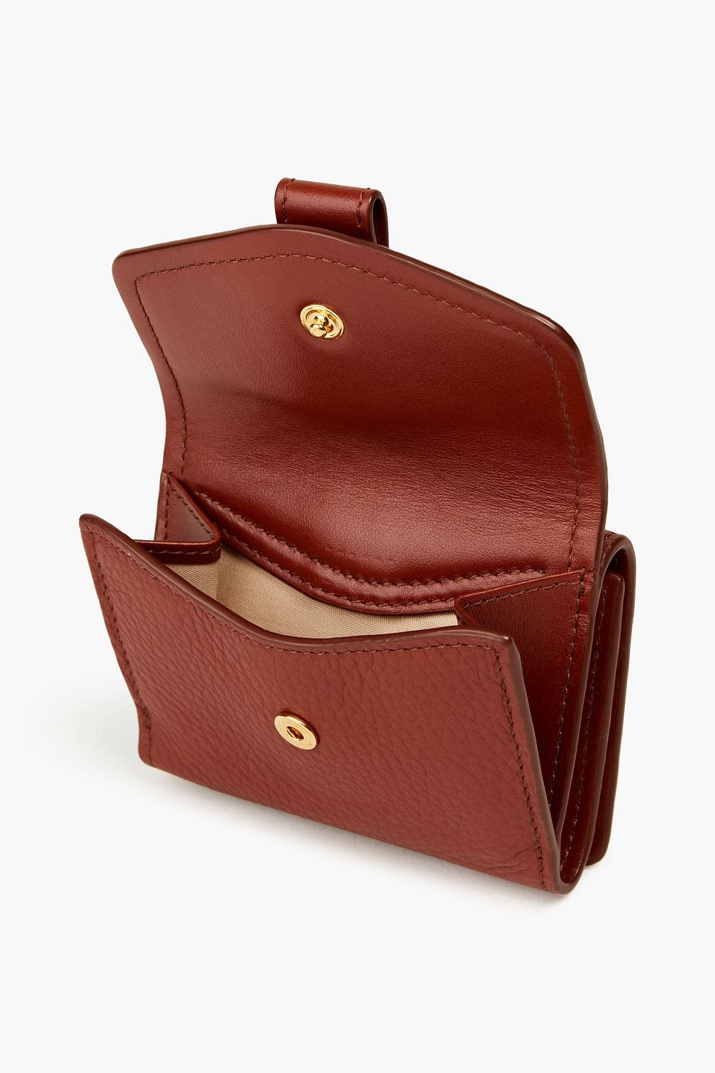 CHLOÉ Aby pebbled-leather wallet