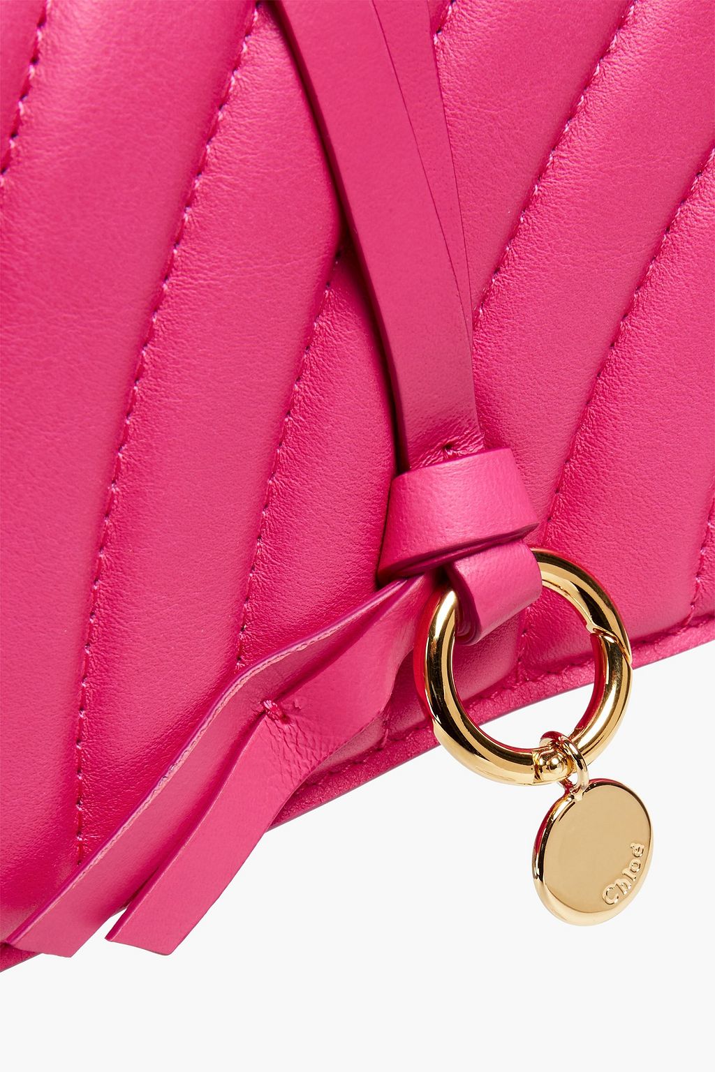 CHLOÉ Quilted leather continental wallet