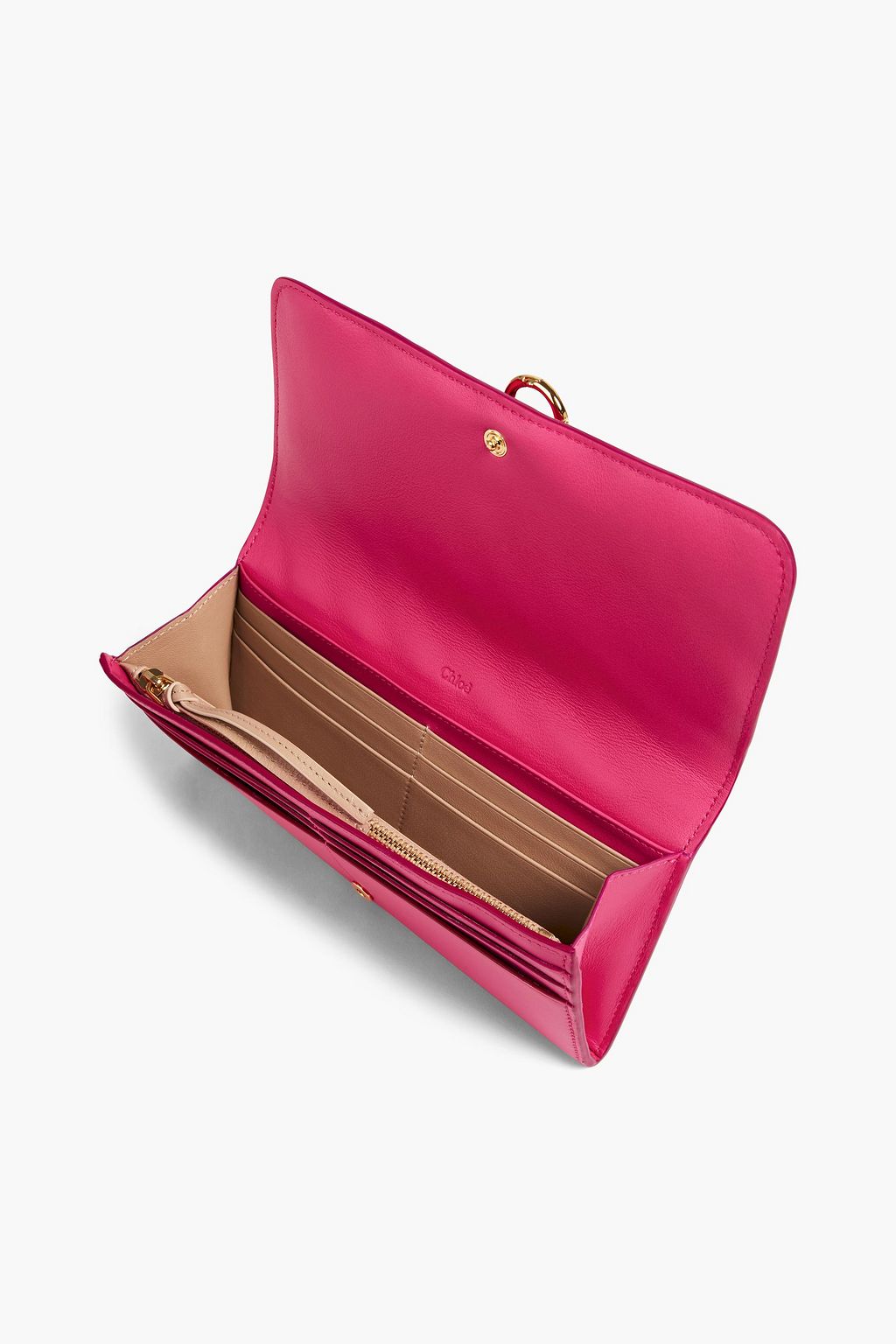CHLOÉ Quilted leather continental wallet