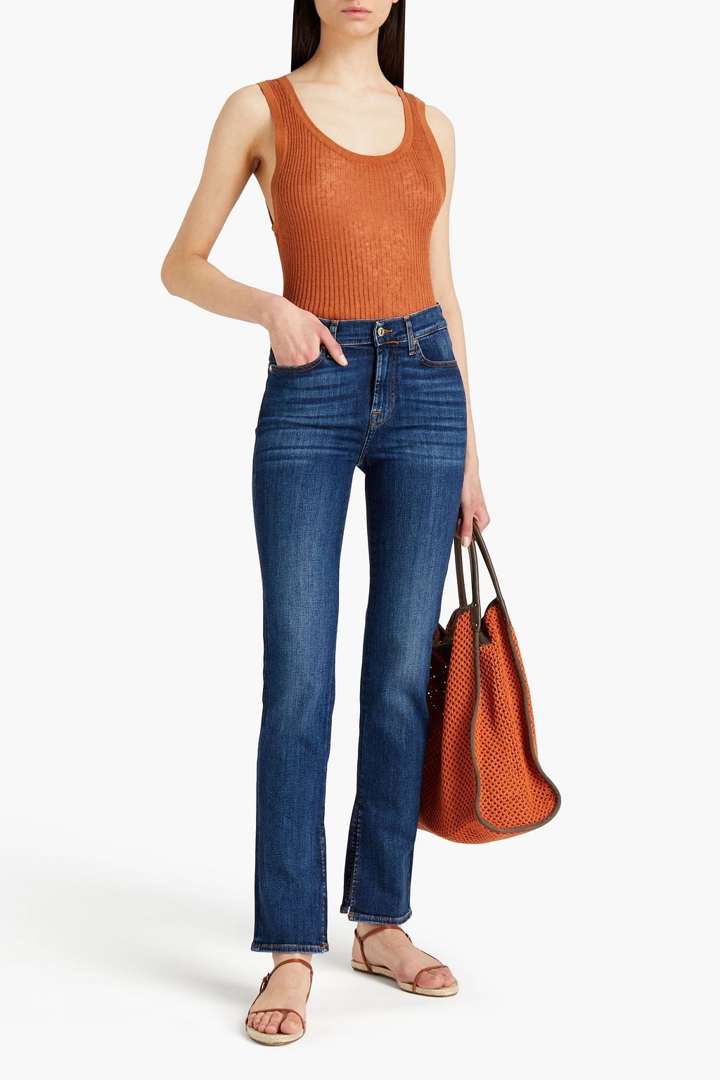 7 FOR ALL MANKIND High-rise straight-leg jeans