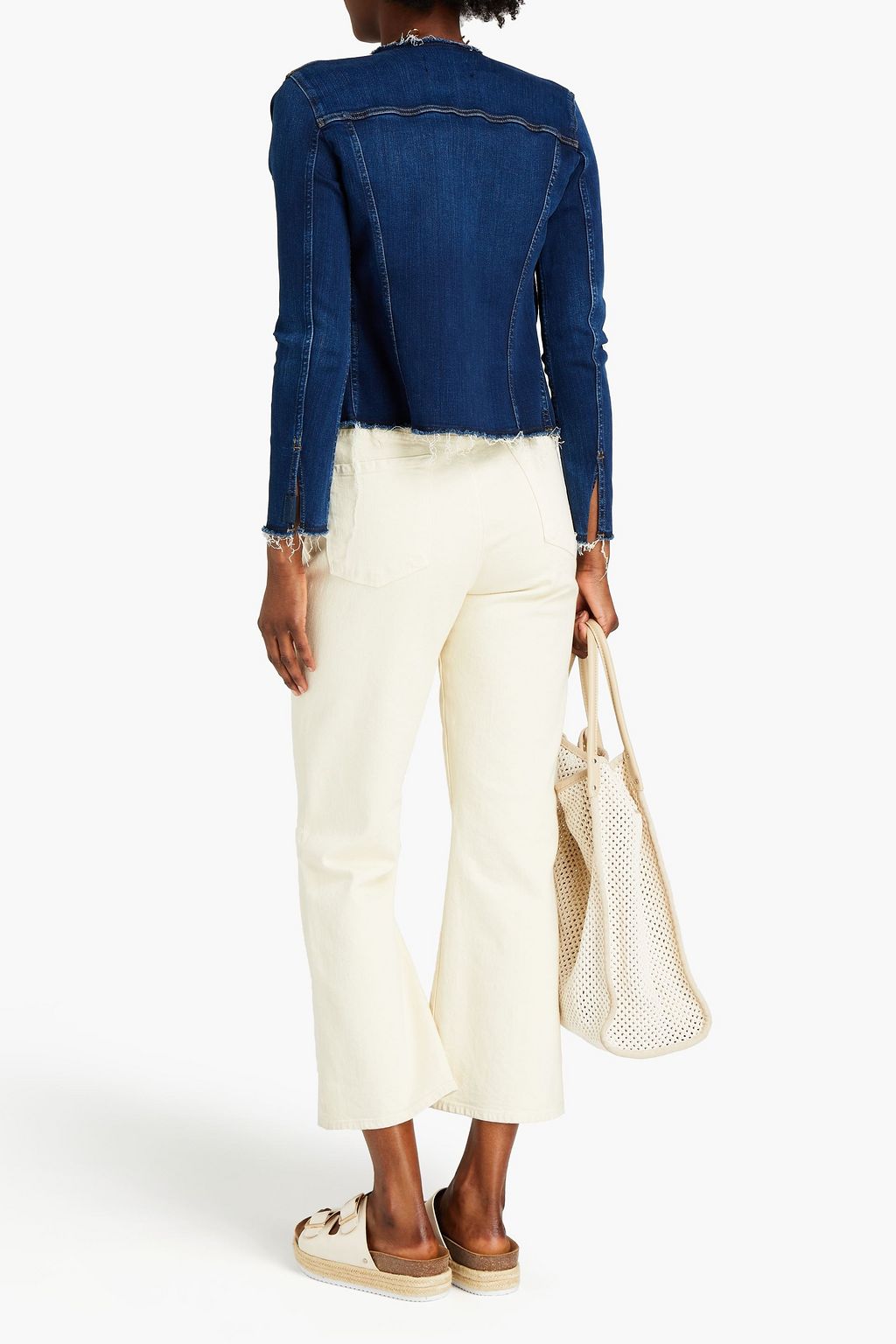 7 FOR ALL MANKIND Frayed denim jacket