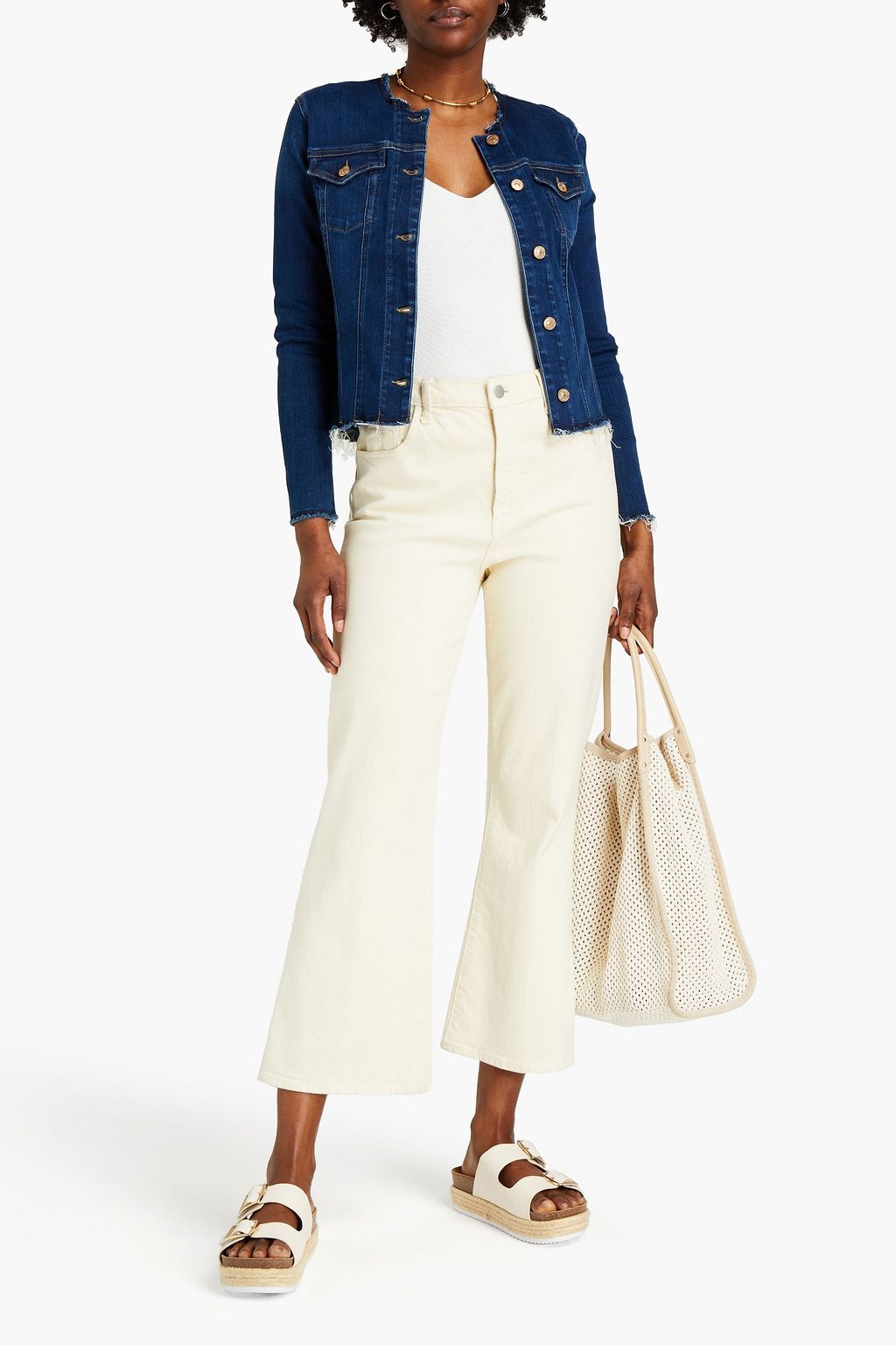 7 FOR ALL MANKIND Frayed denim jacket