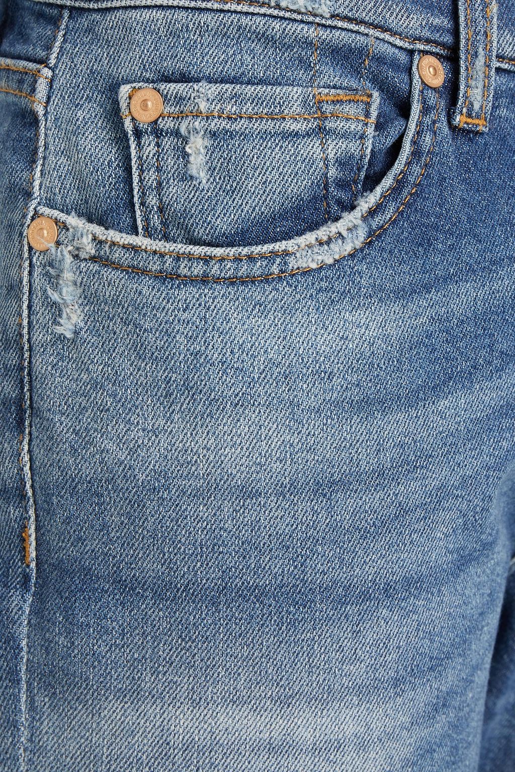 7 FOR ALL MANKIND Asher cropped distressed high-rise boyfriend jeans