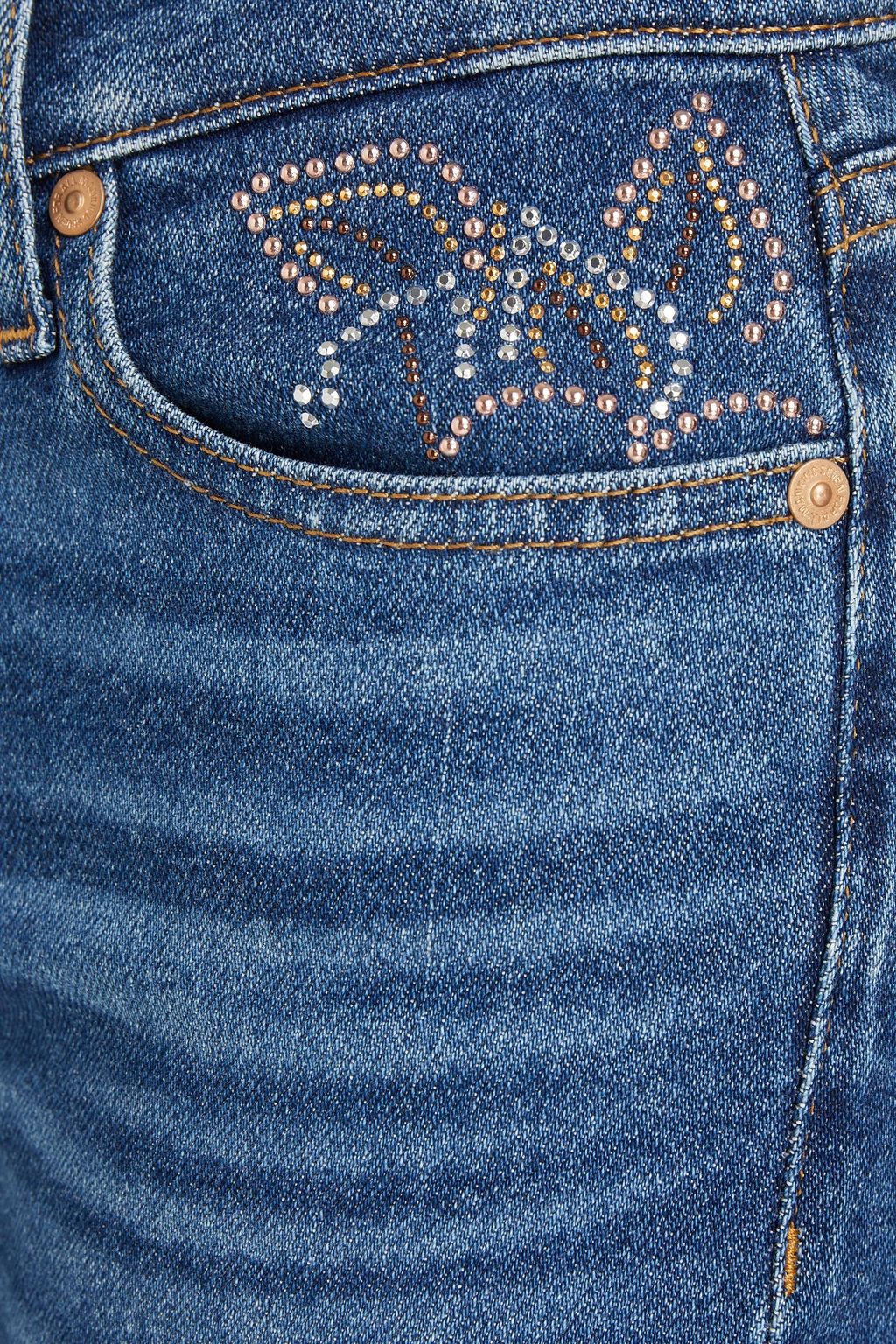 7 FOR ALL MANKIND The Skinny studded mid-rise skinny jeans
