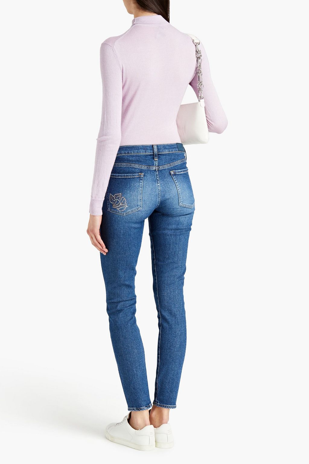 7 FOR ALL MANKIND The Skinny studded mid-rise skinny jeans