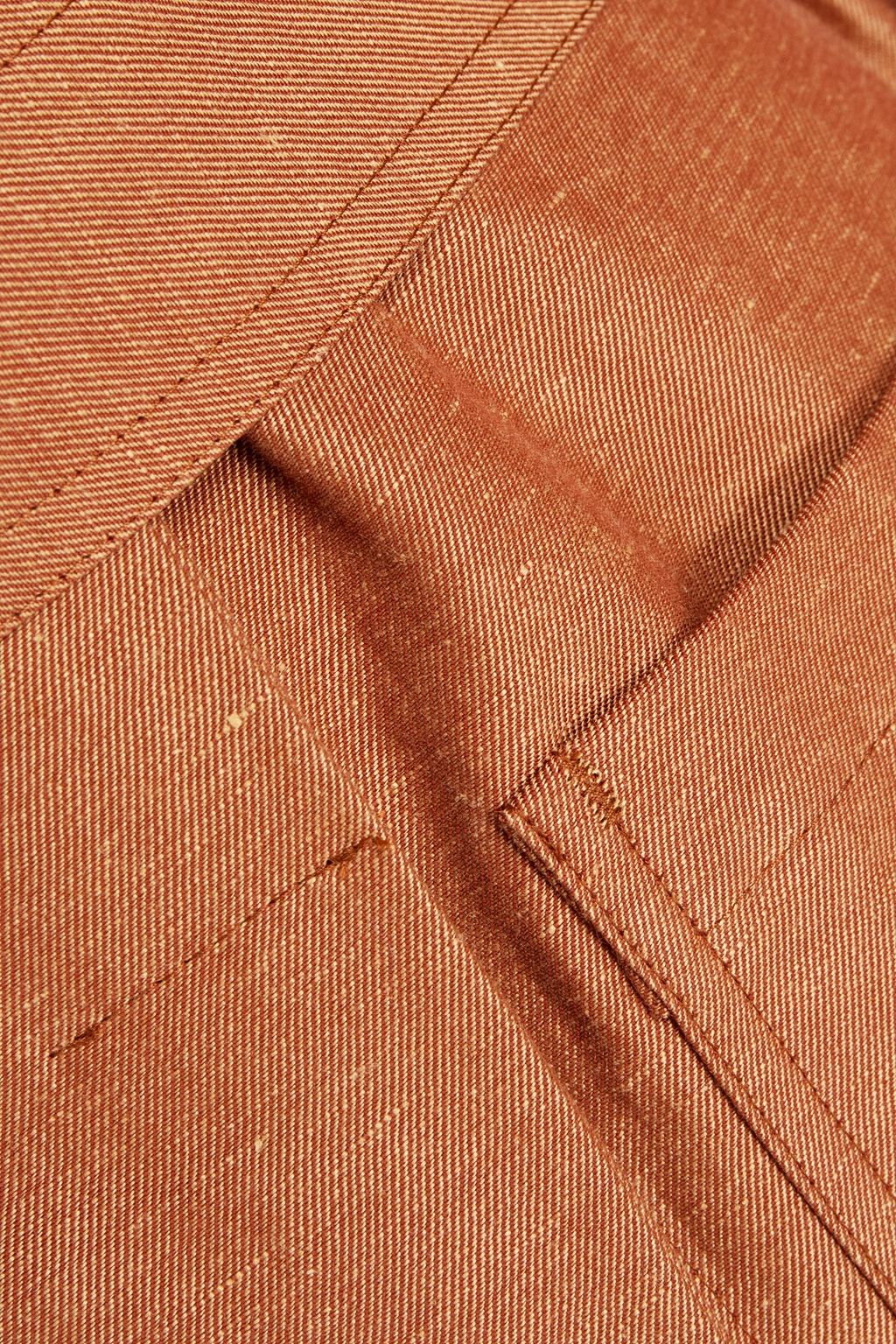 VANESSA BRUNO Roma belted cotton and linen-blend twill coat