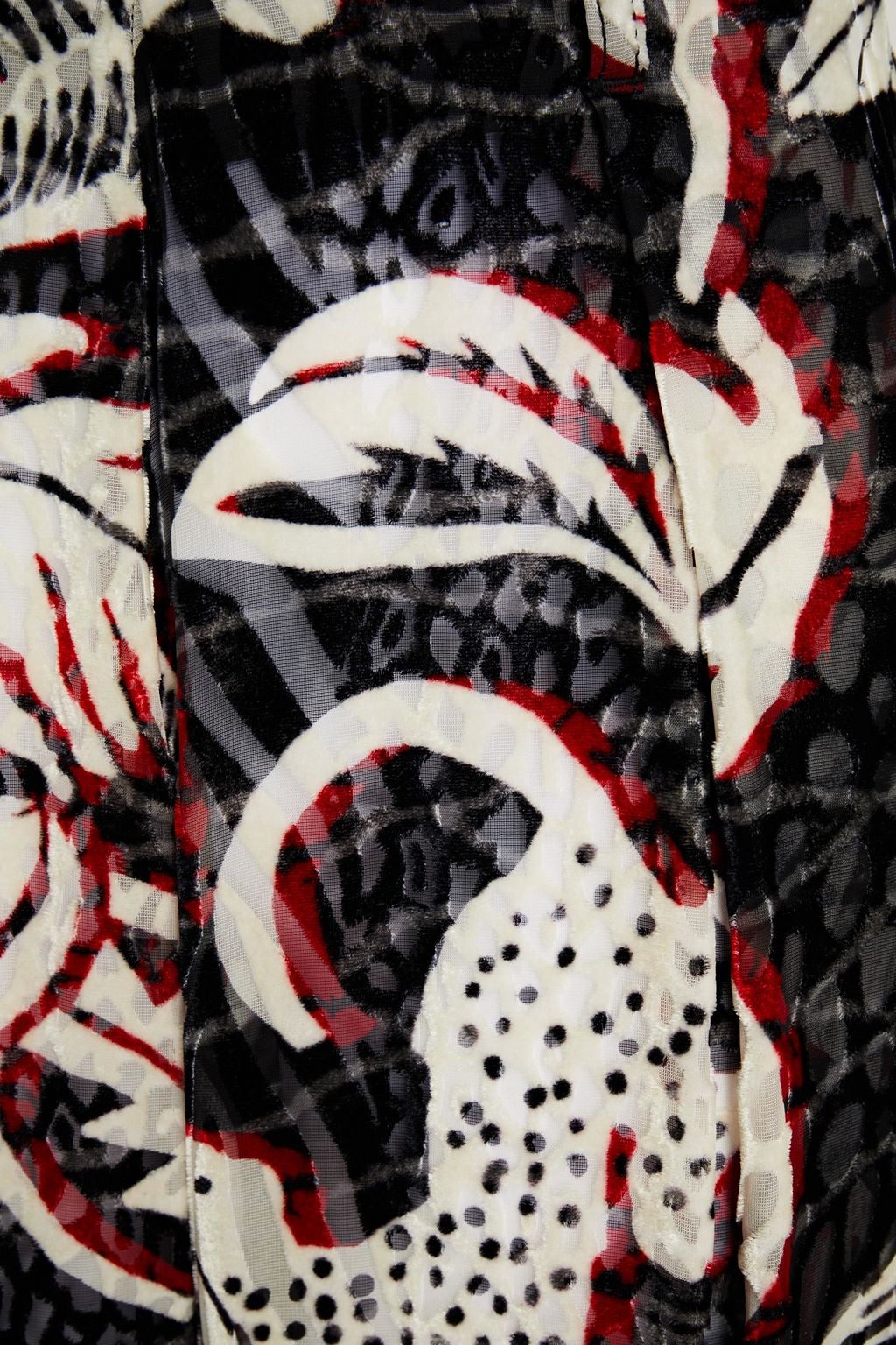 STELLA JEAN Printed devoré-velvet wide-leg pants