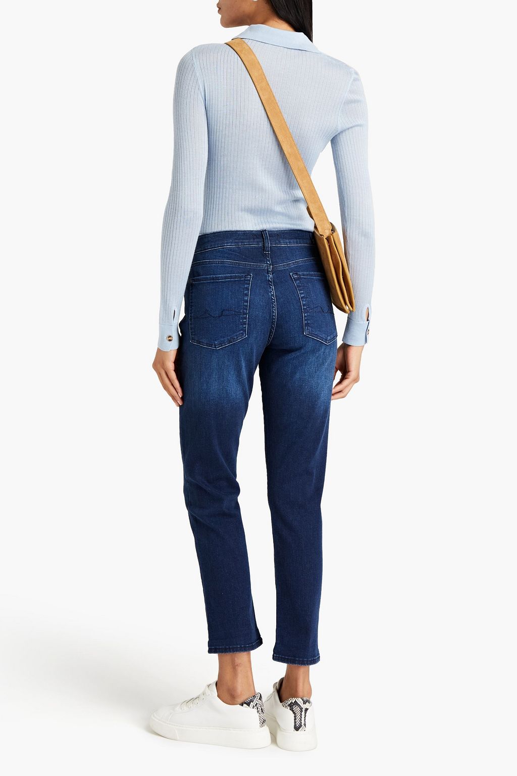 7 FOR ALL MANKIND Asher cropped high-rise boyfriend jeans