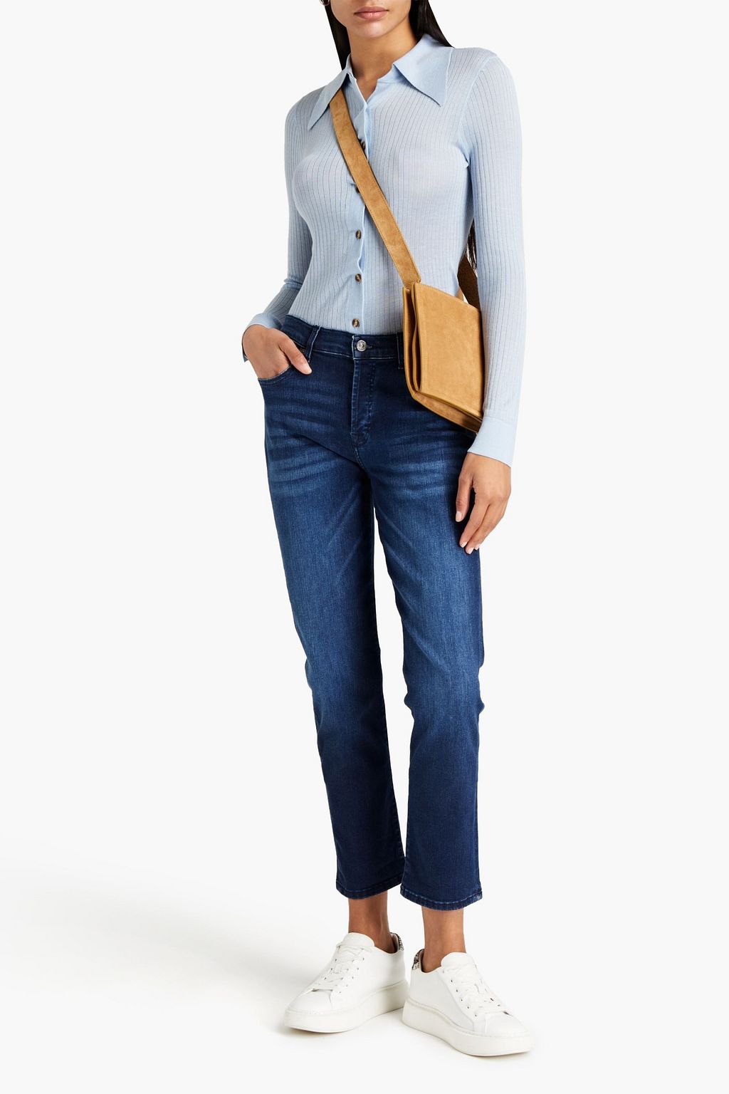 7 FOR ALL MANKIND Asher cropped high-rise boyfriend jeans