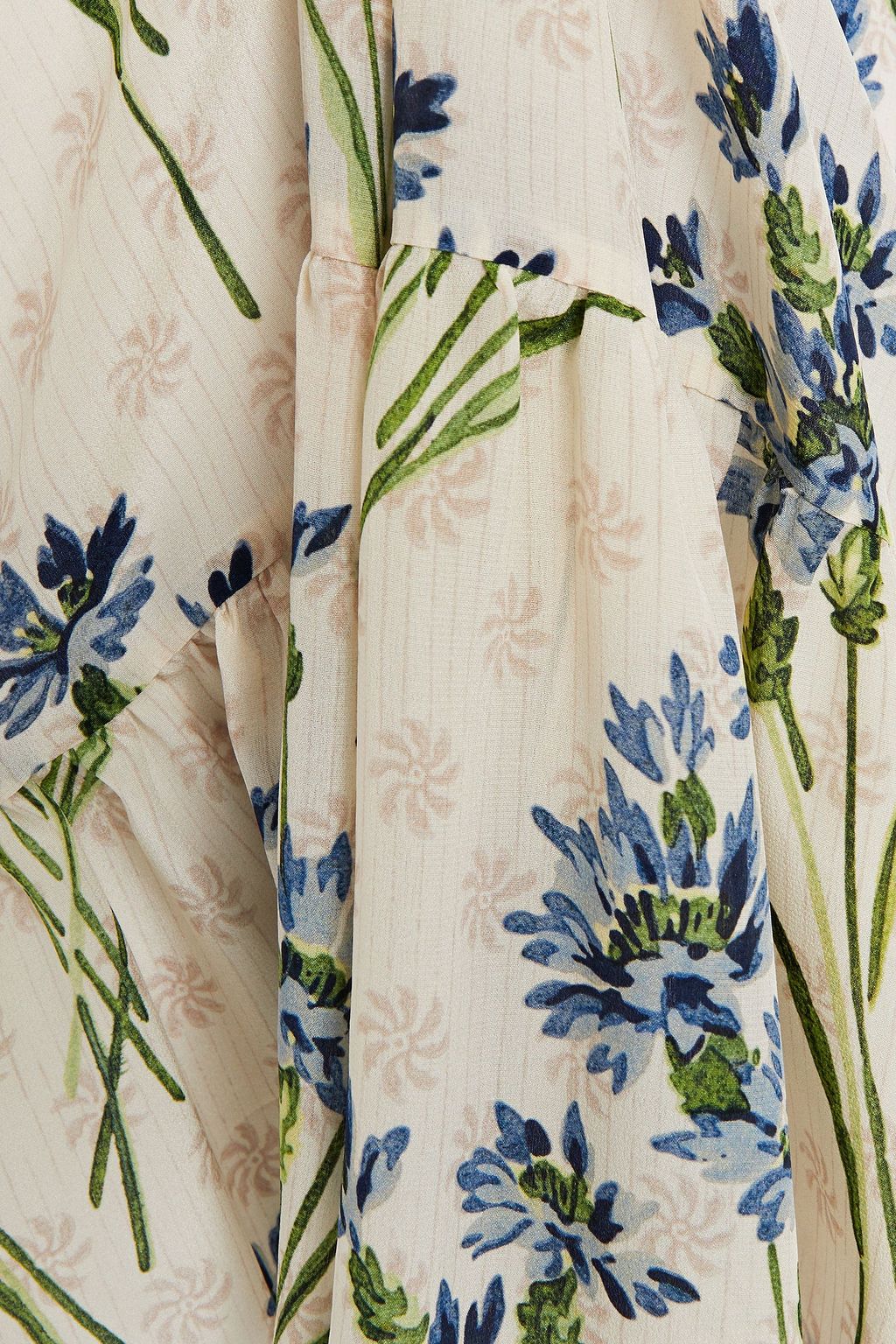 REDVALENTINO Floral-print silk crepe de chine mini dress