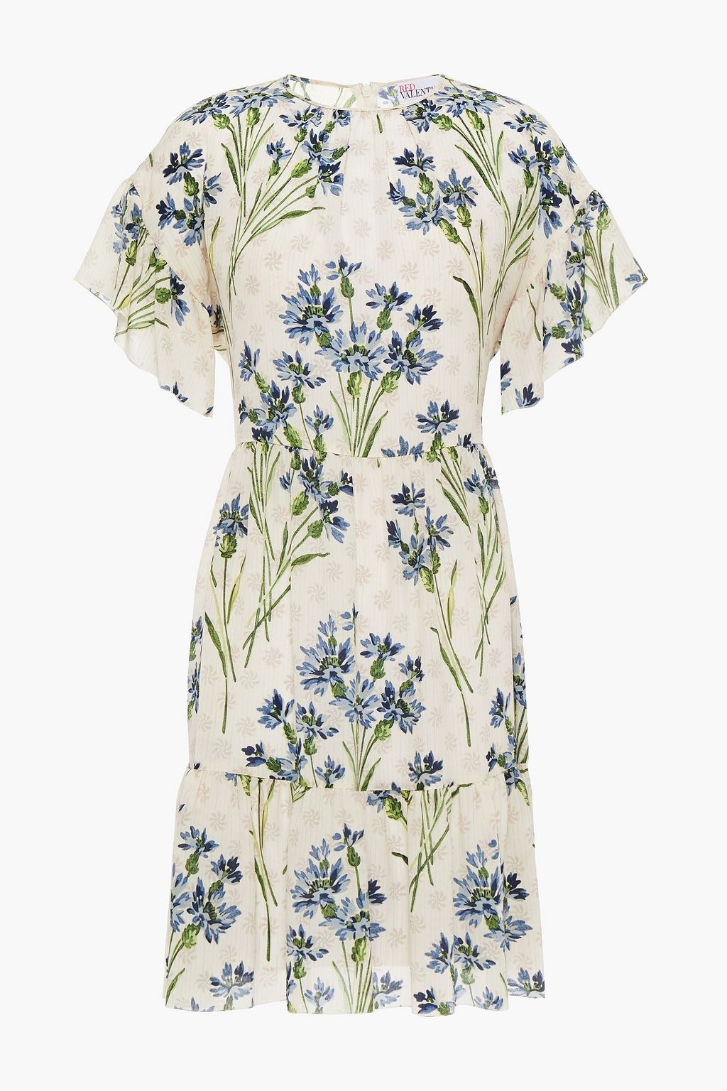 REDVALENTINO Floral-print silk crepe de chine mini dress | Sale up