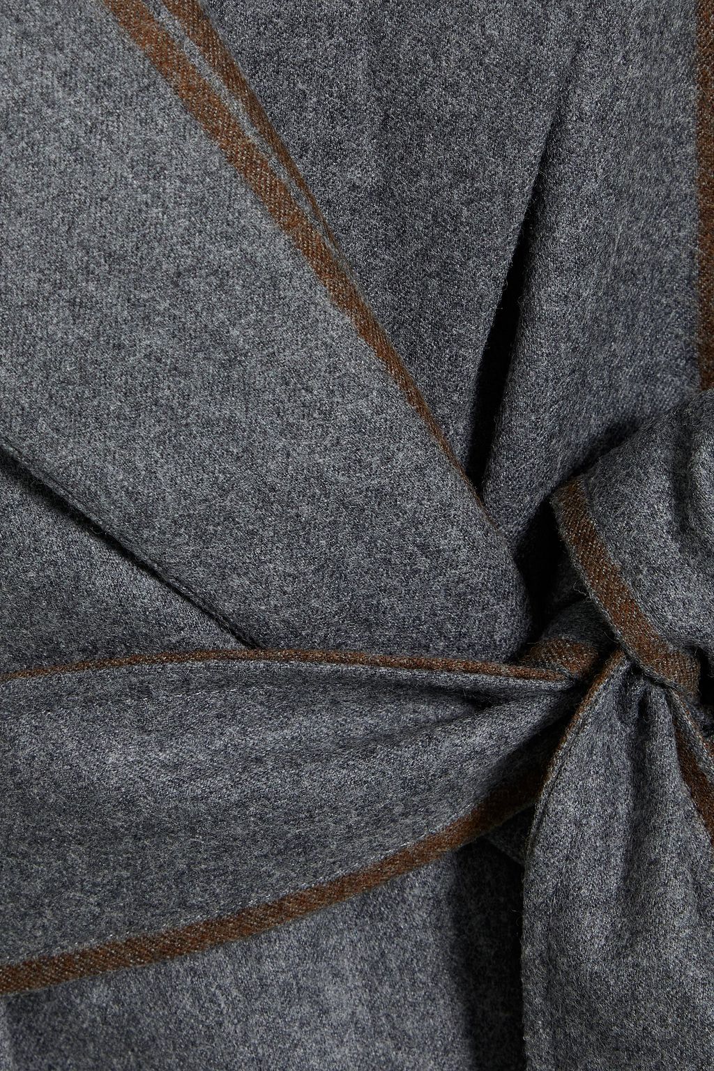 BRUNELLO CUCINELLI Belted striped wool blazer