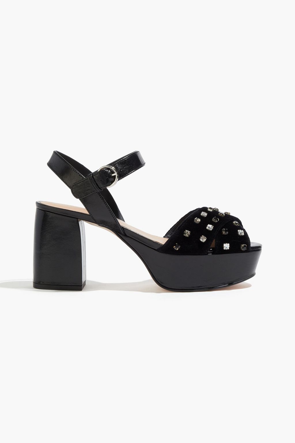 Platform sales velvet sandals