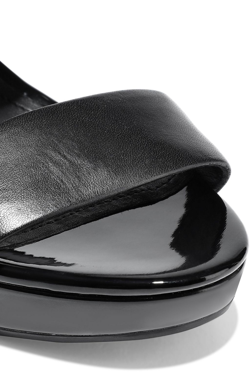 DONNA KARAN Kami leather wedge sandals