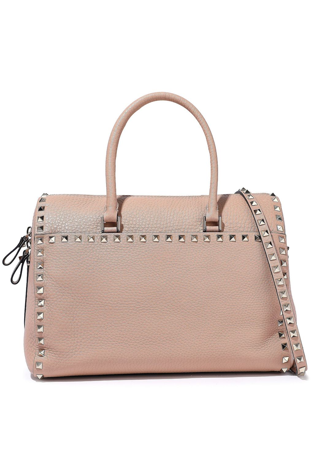 blush leather tote