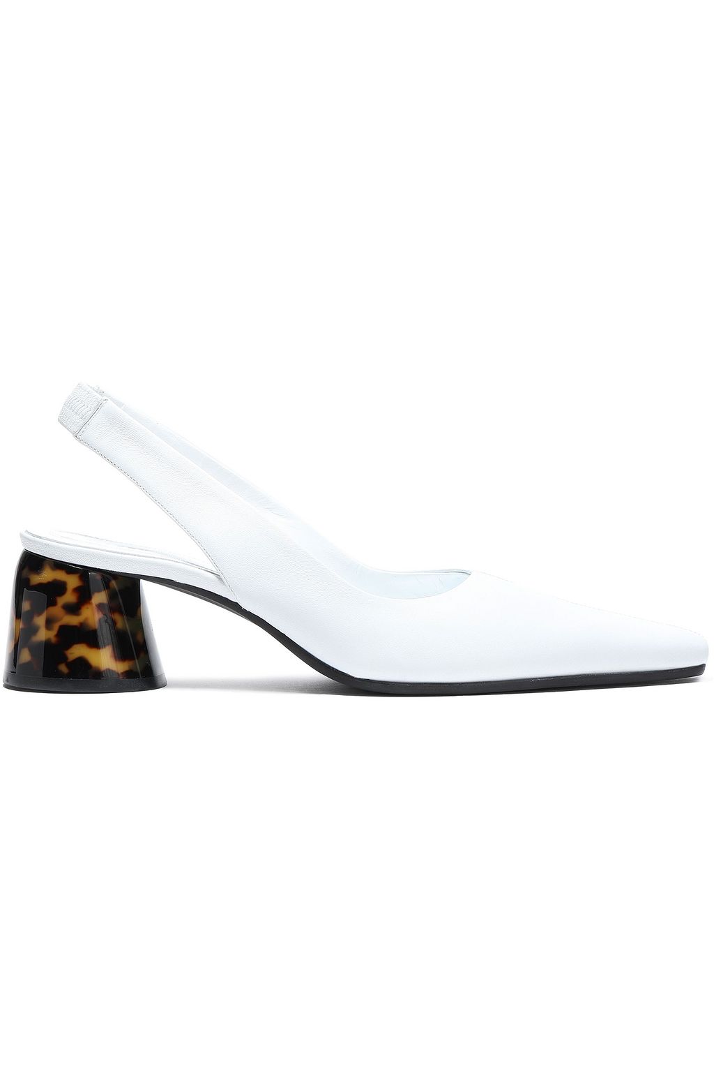 white leather slingback pumps