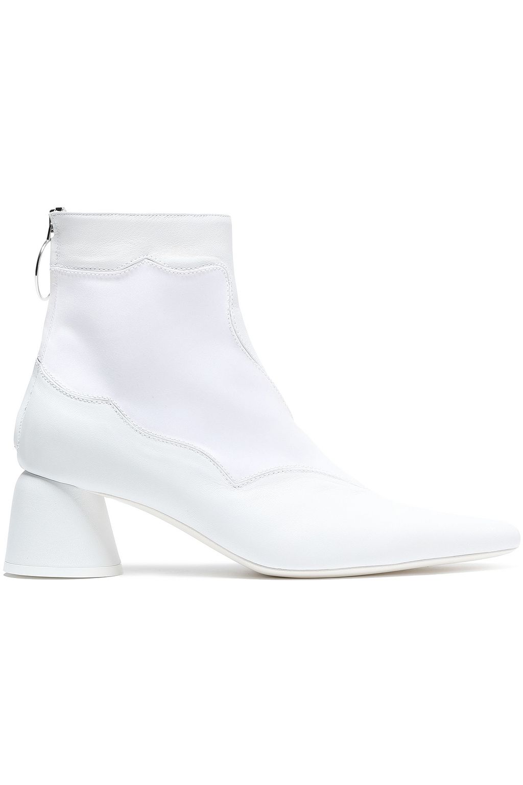 white satin boots