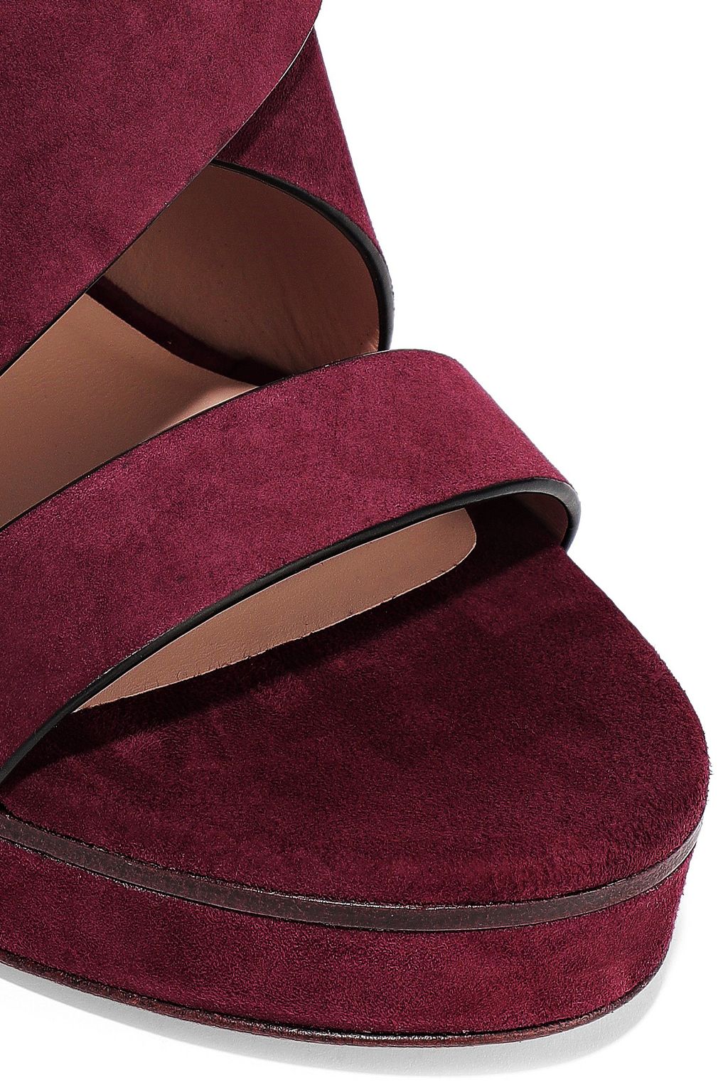 STUART WEITZMAN Suede platform sandals