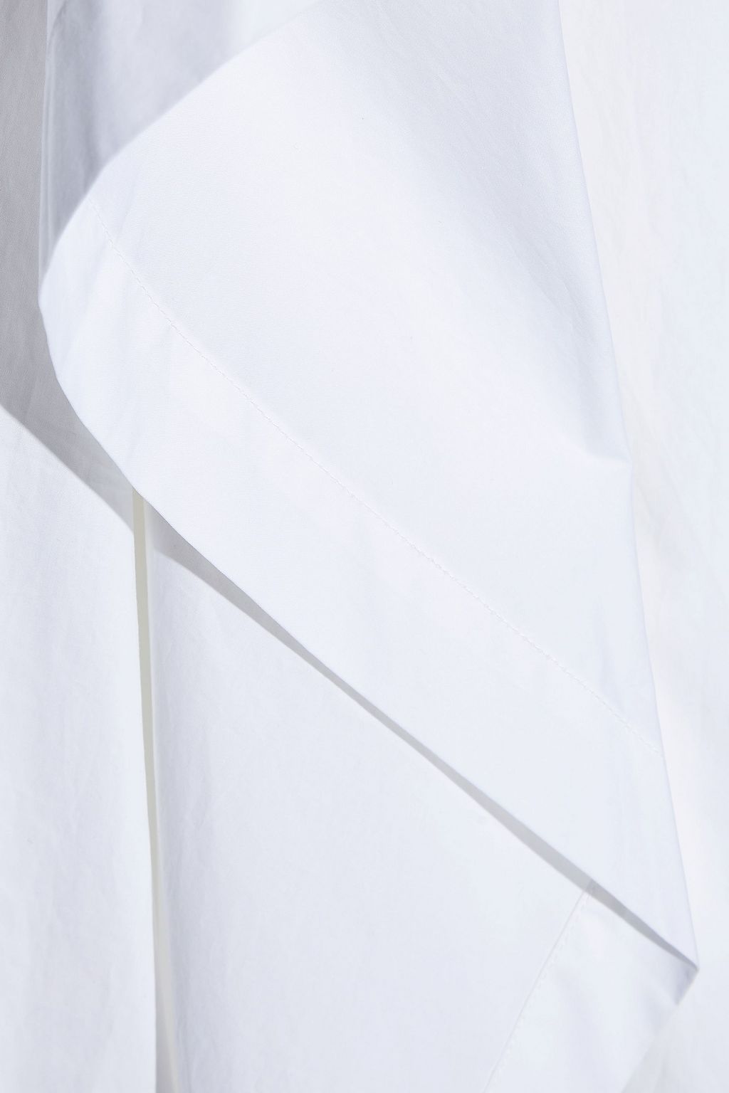 PUSHBUTTON Oversized draped cotton-poplin shirt