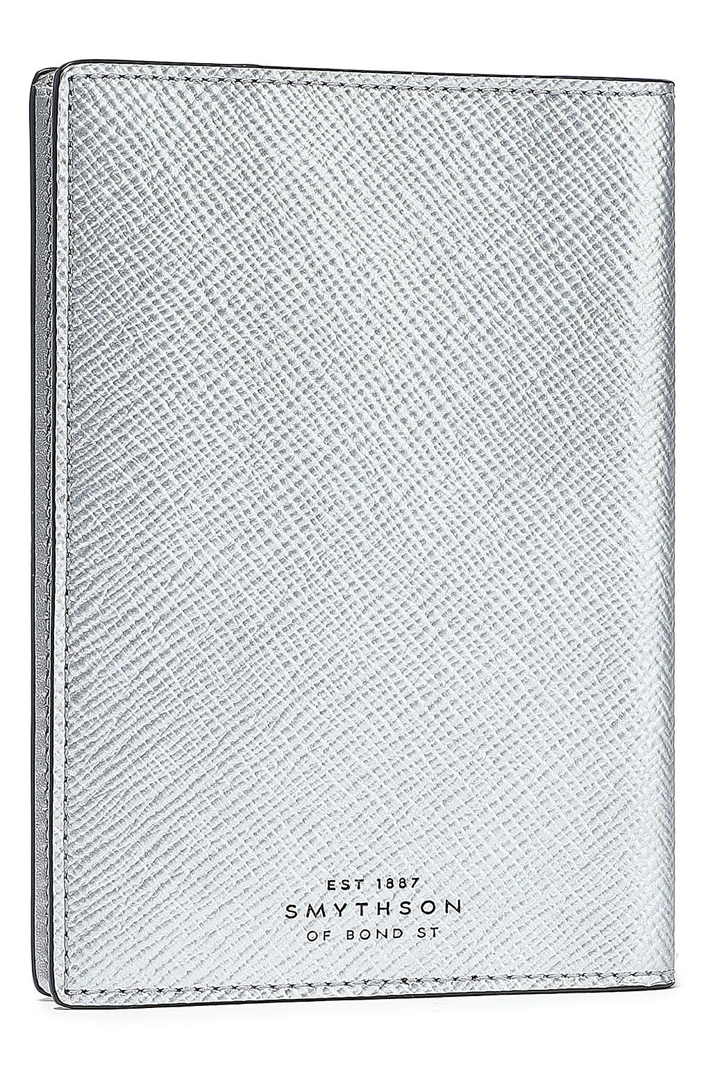 SMYTHSON Metallic textured-leather passport cover