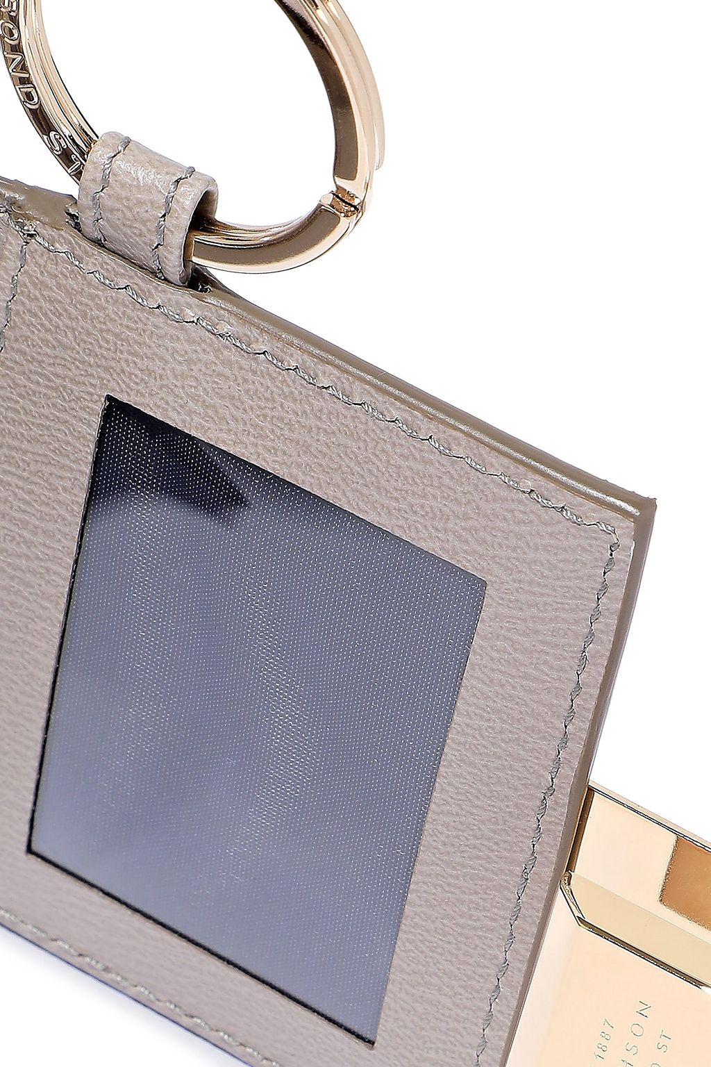 SMYTHSON Grosvenor textured-leather keychain
