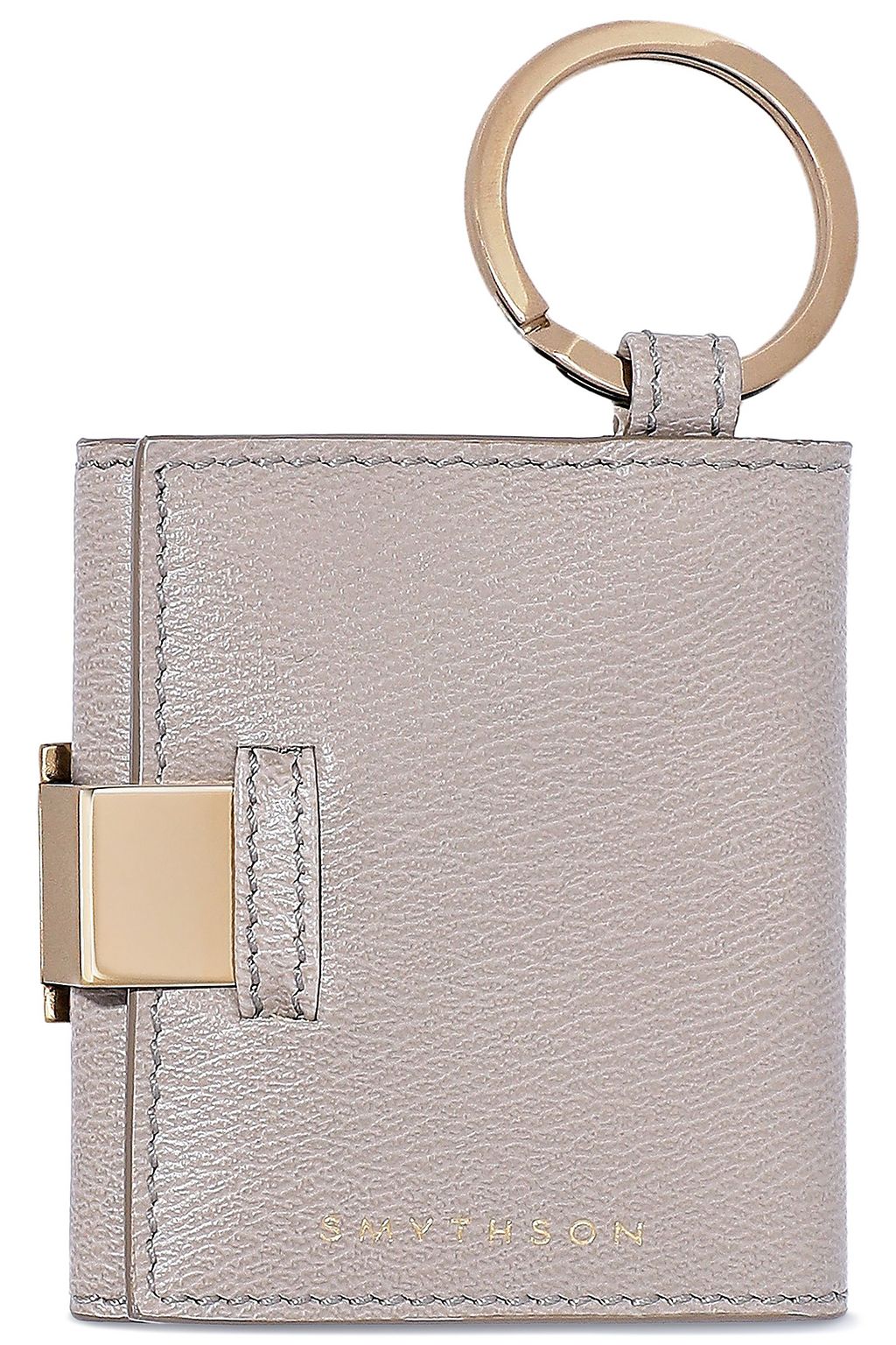 SMYTHSON Grosvenor textured-leather keychain