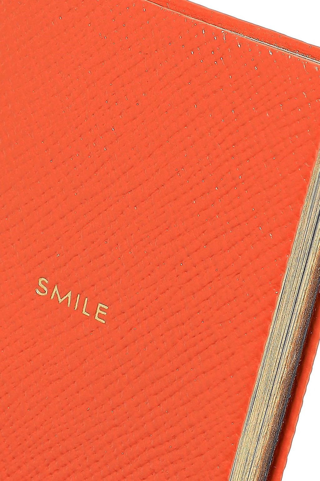 SMYTHSON Smile textured-leather notebook